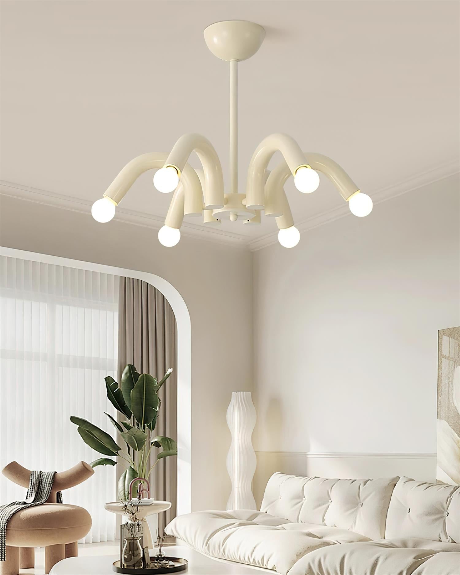 Fivelle Lustra Lustre Moderne Crème Multi-Bras Élégant