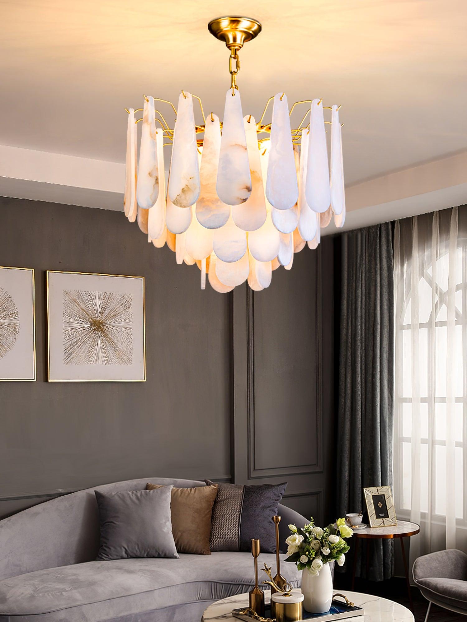 Ucararae Lustre Albâtre en Forme de Goutte