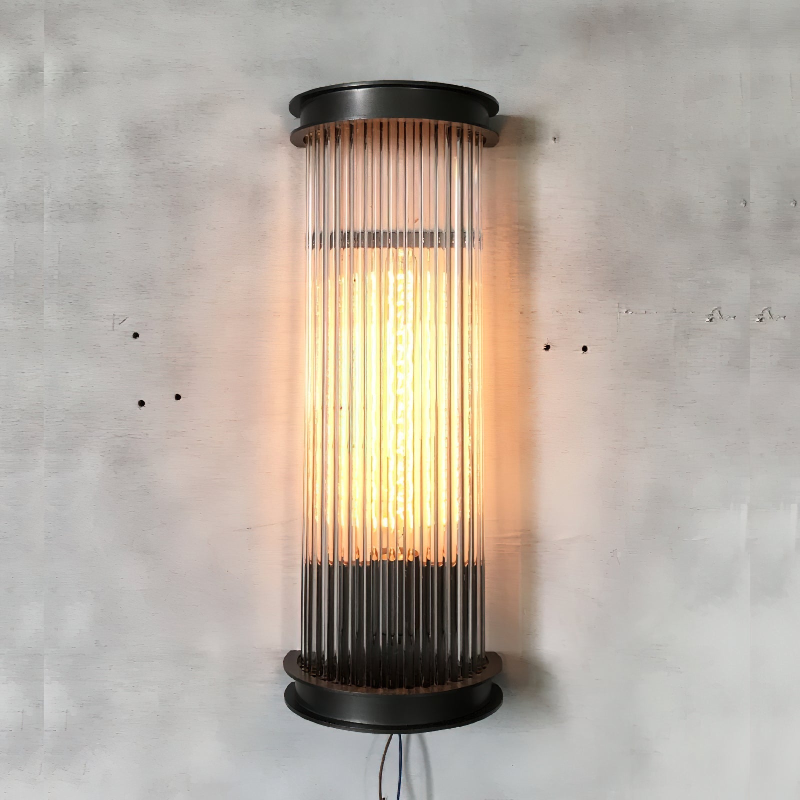 Lampe Murale Métal et Cristal Industrielle Vintage Armarila