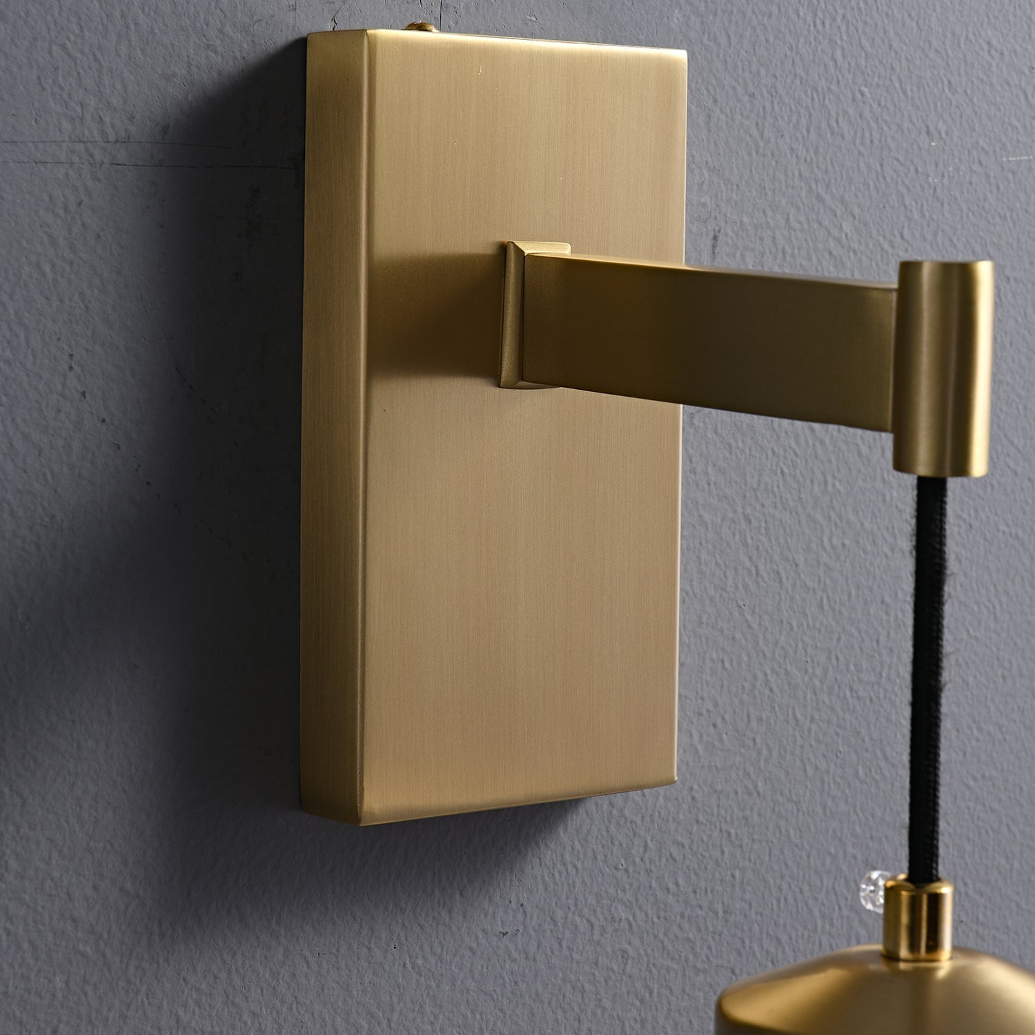 Lyshaos Applique Murale en Laiton et Verre Minimaliste