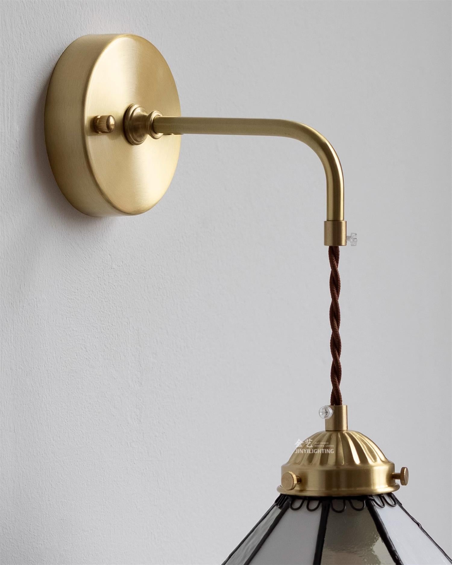 Tiffany Applique Murale Laiton Vert