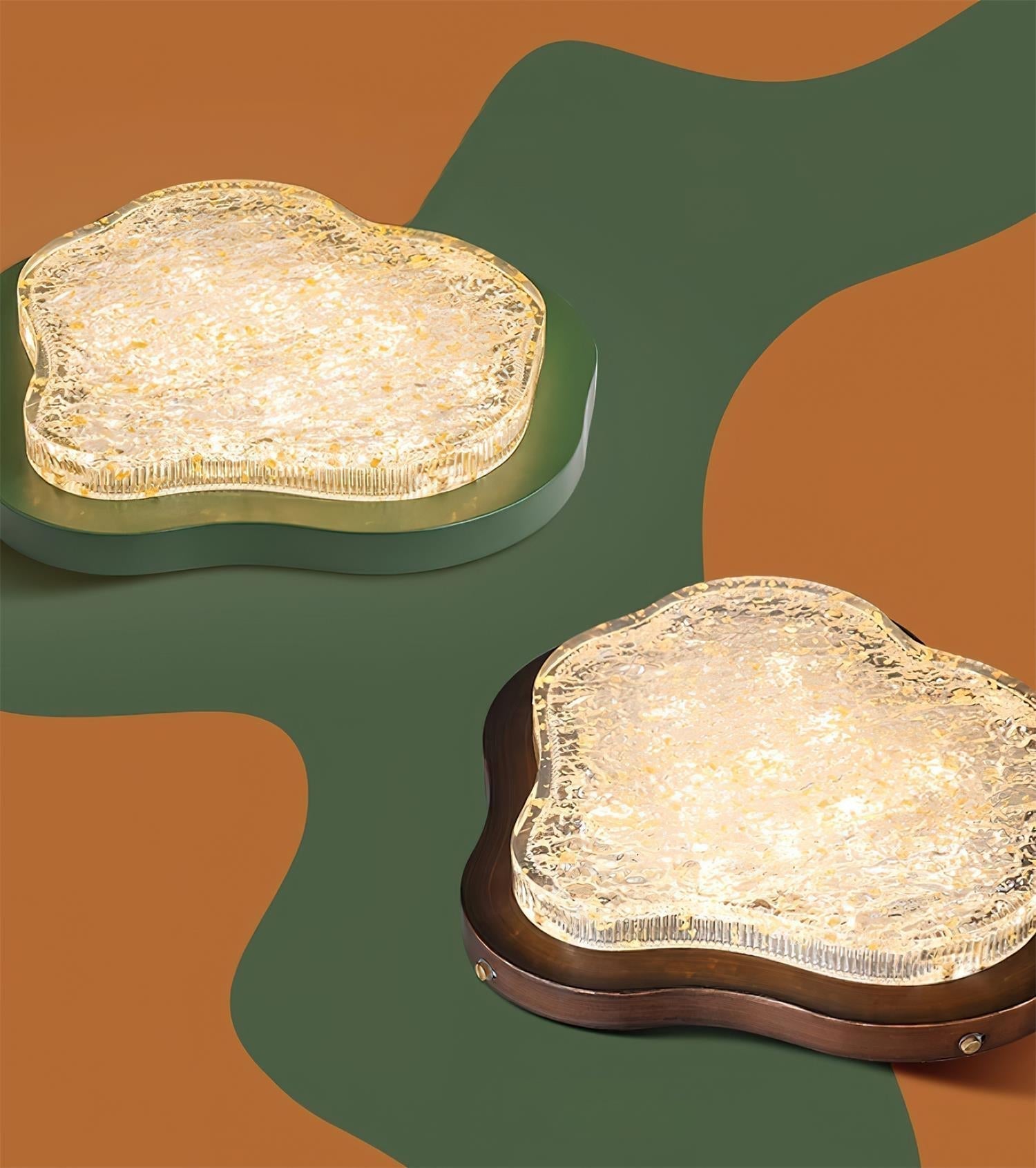Auro Plafonnier Moderne Résine Feuille d'Or