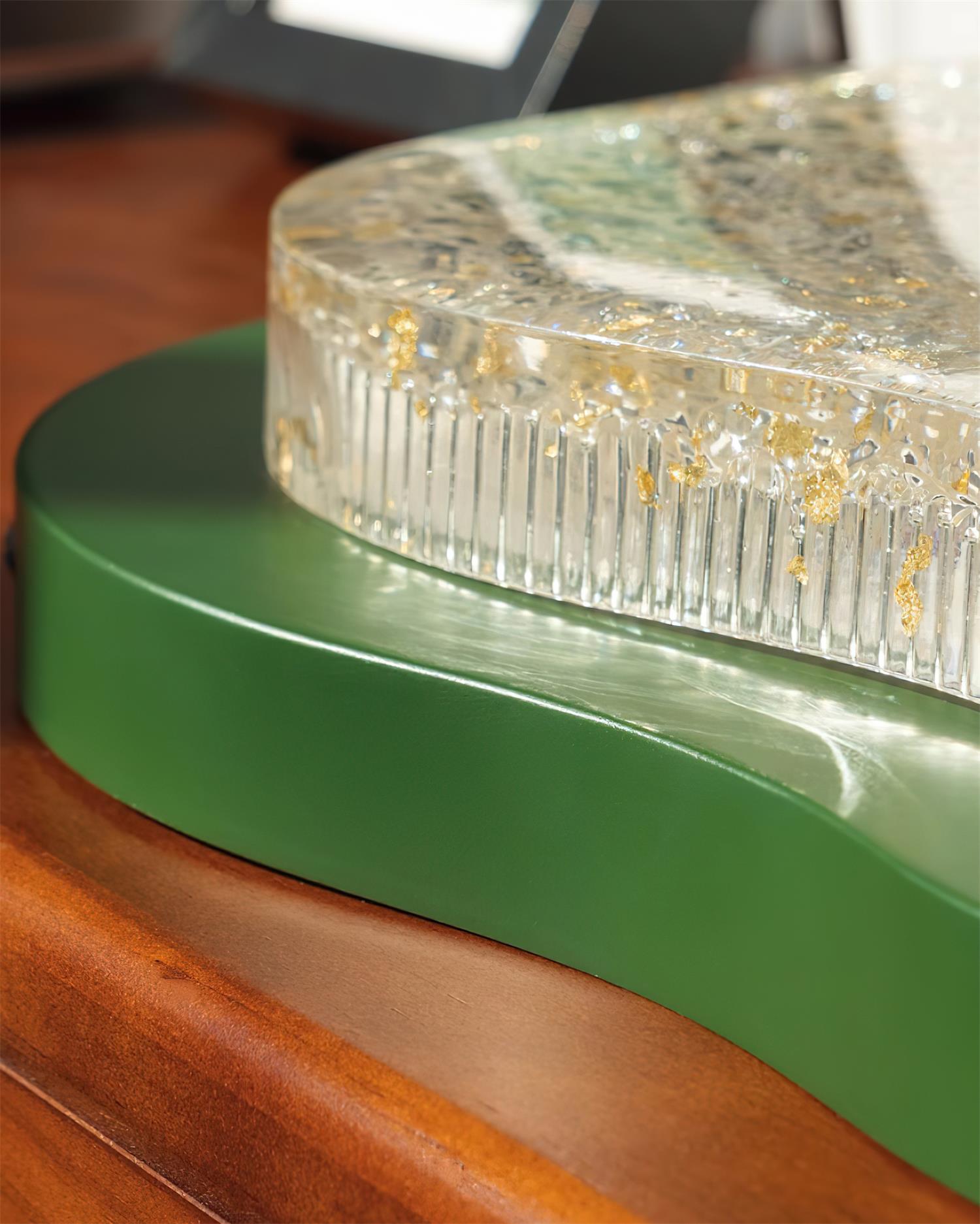 Auro Plafonnier Moderne Résine Feuille d'Or