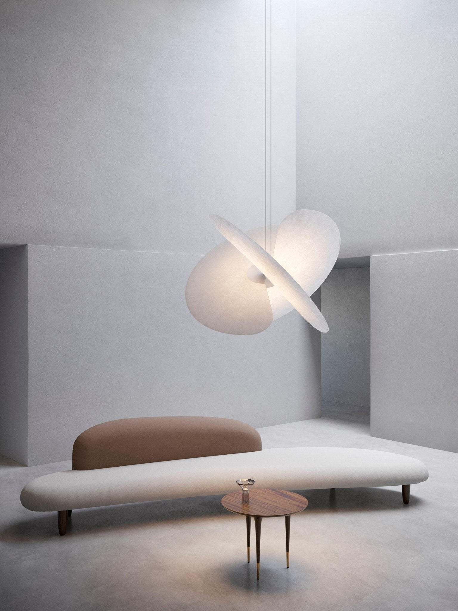 Whirl Suspension Lampe en Tissu Moderne