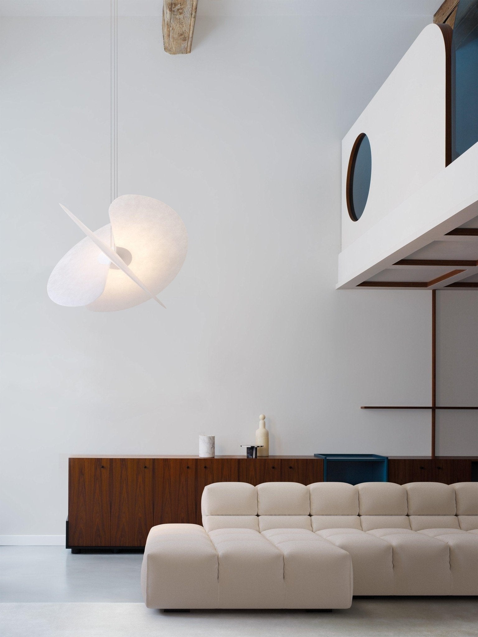 Whirl Suspension Lampe en Tissu Moderne