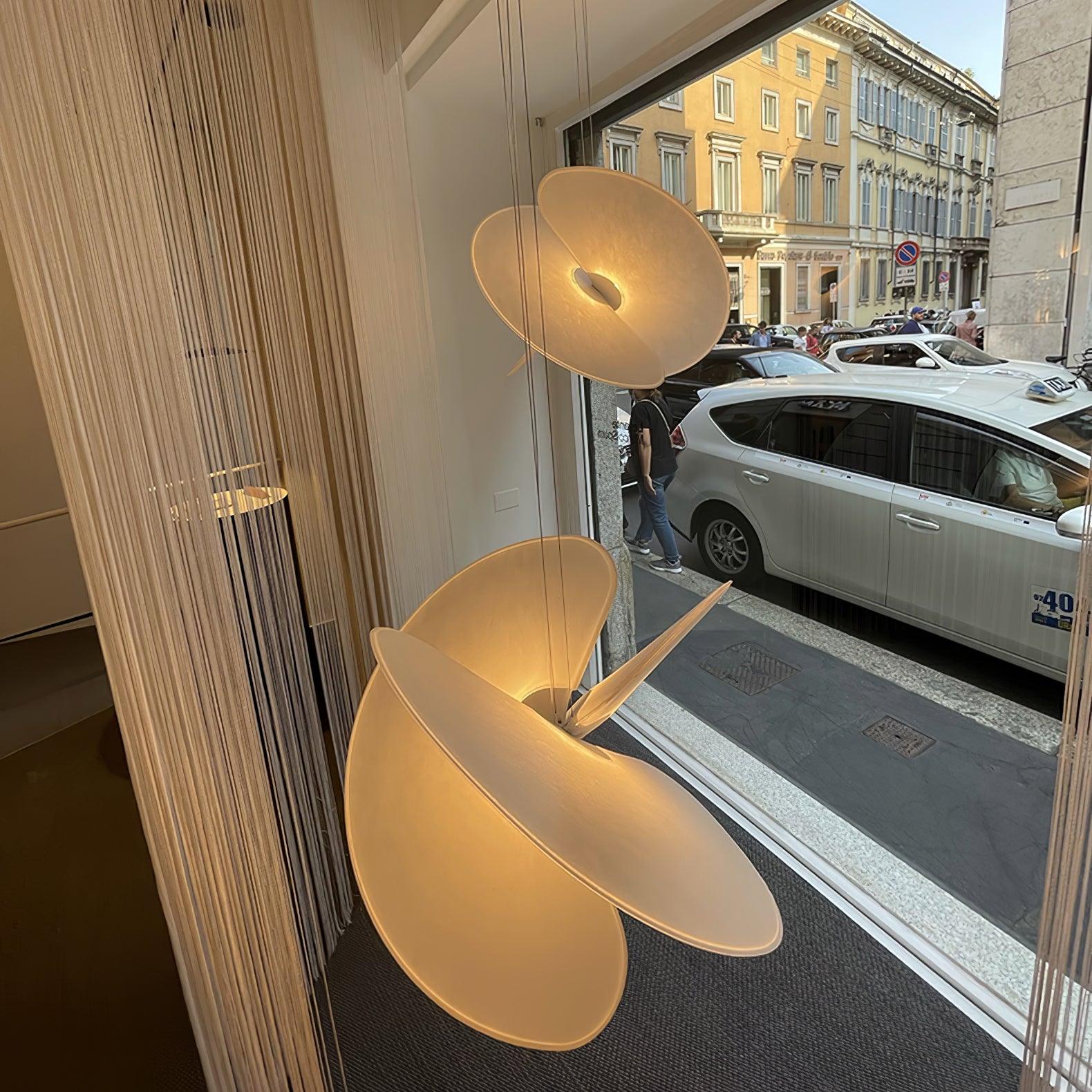Whirl Suspension Lampe en Tissu Moderne