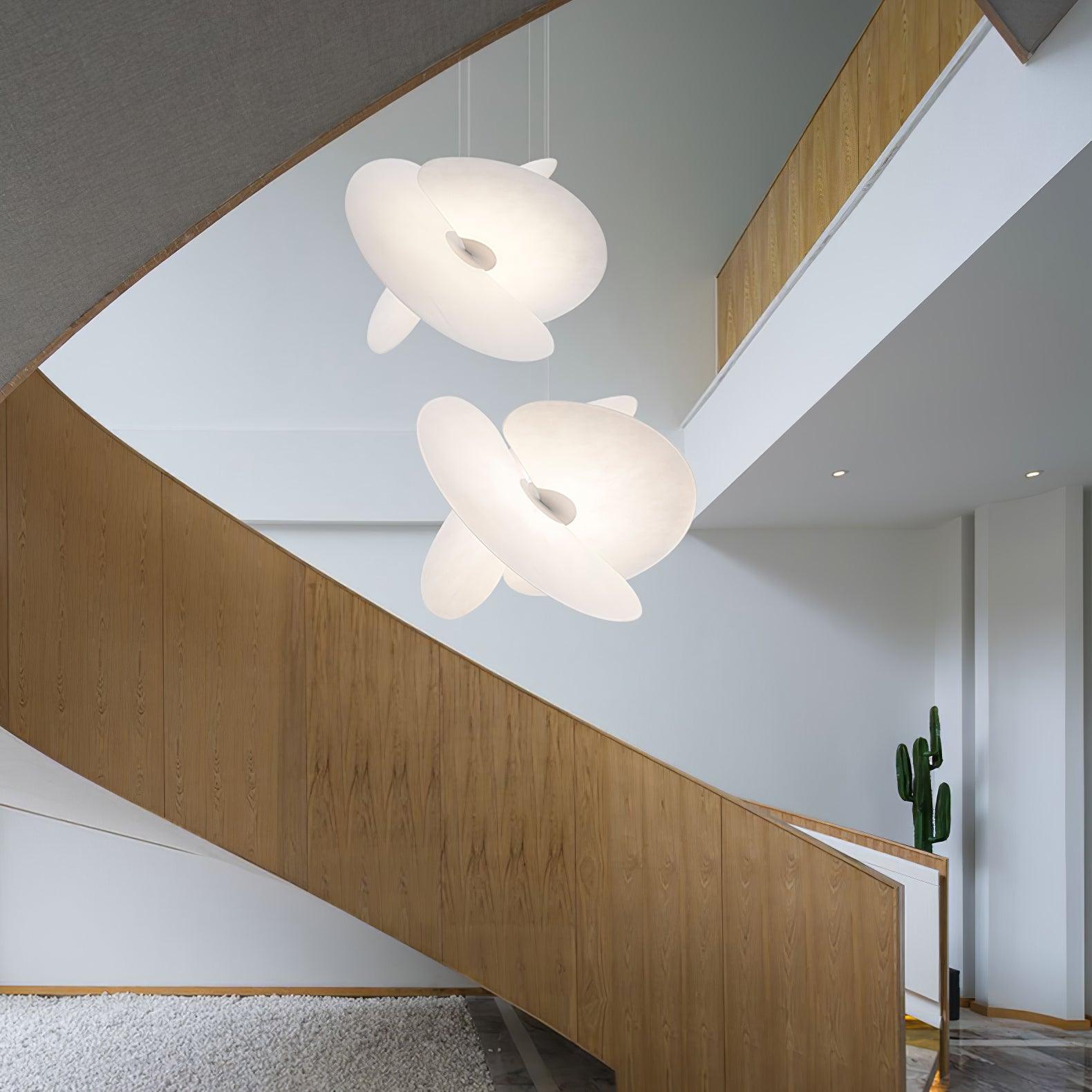 Whirl Suspension Lampe en Tissu Moderne