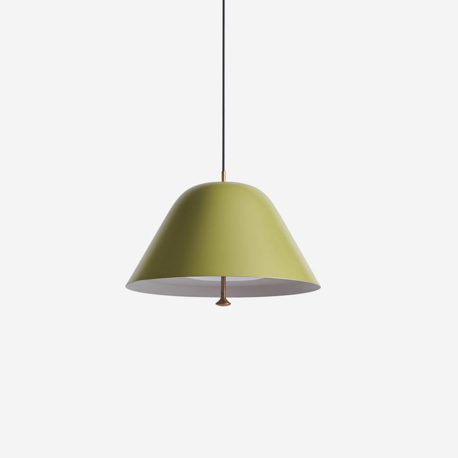 Solain Suspension moderne avec abat-jour vert et blanc minimaliste