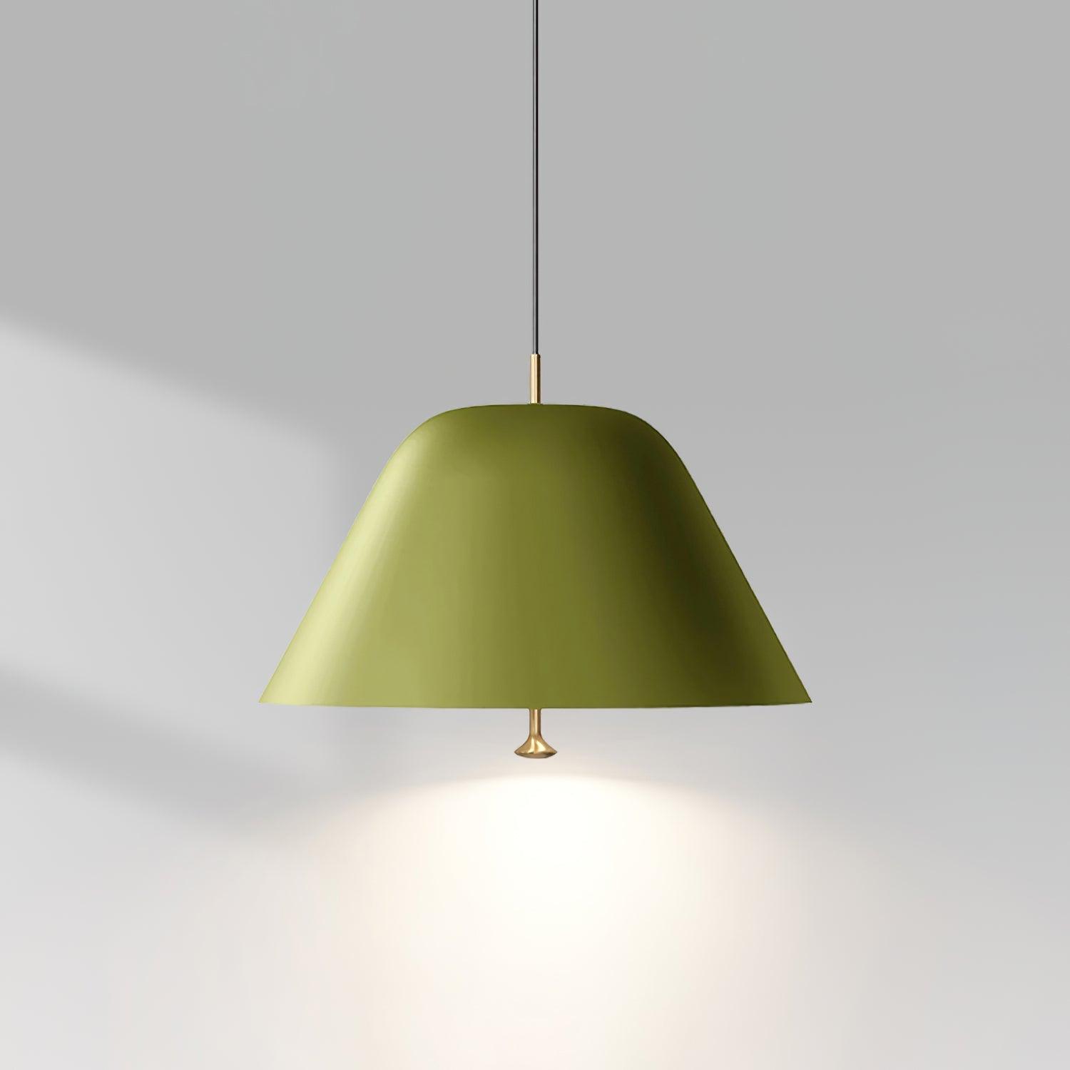 Solain Suspension moderne avec abat-jour vert et blanc minimaliste