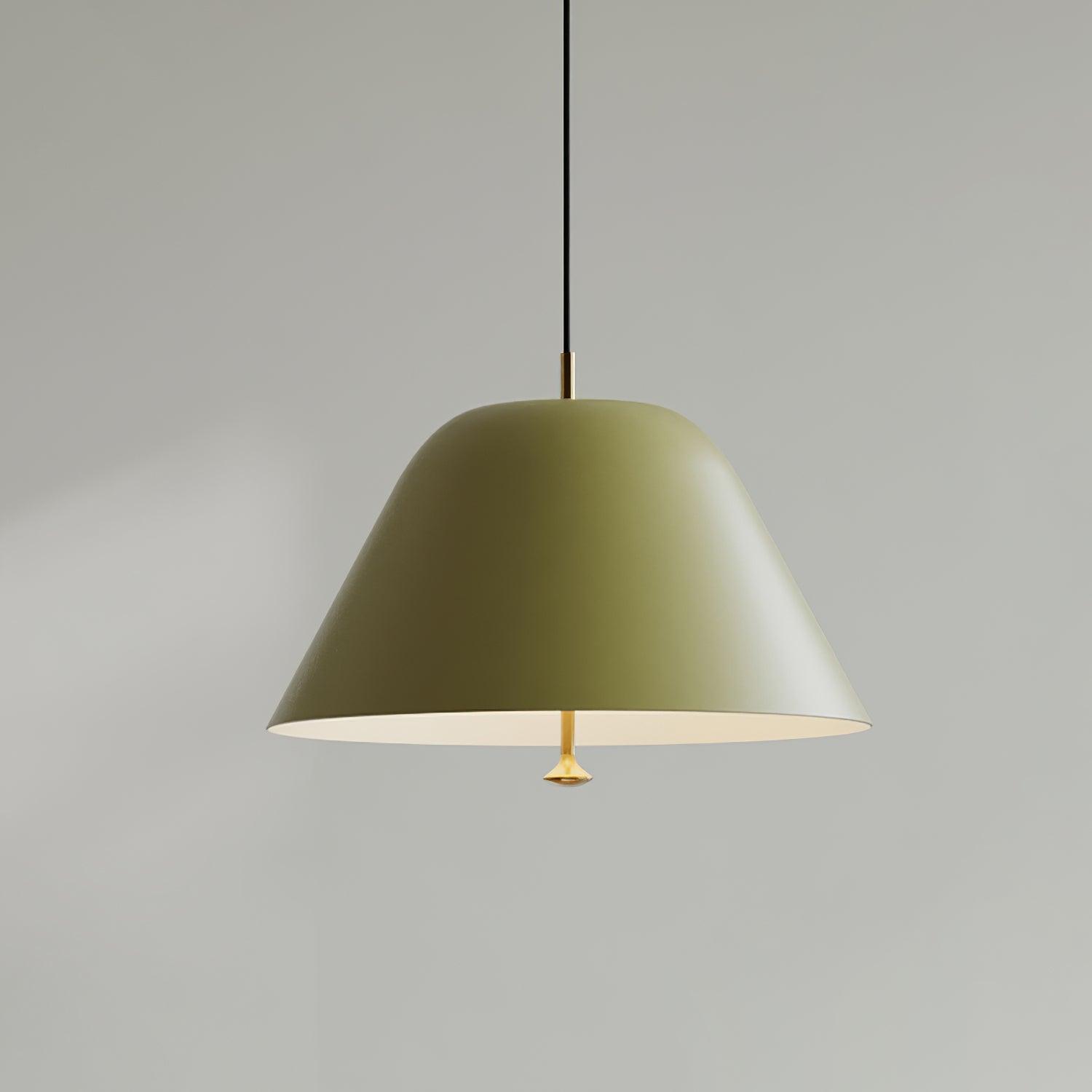 Solain Suspension moderne avec abat-jour vert et blanc minimaliste