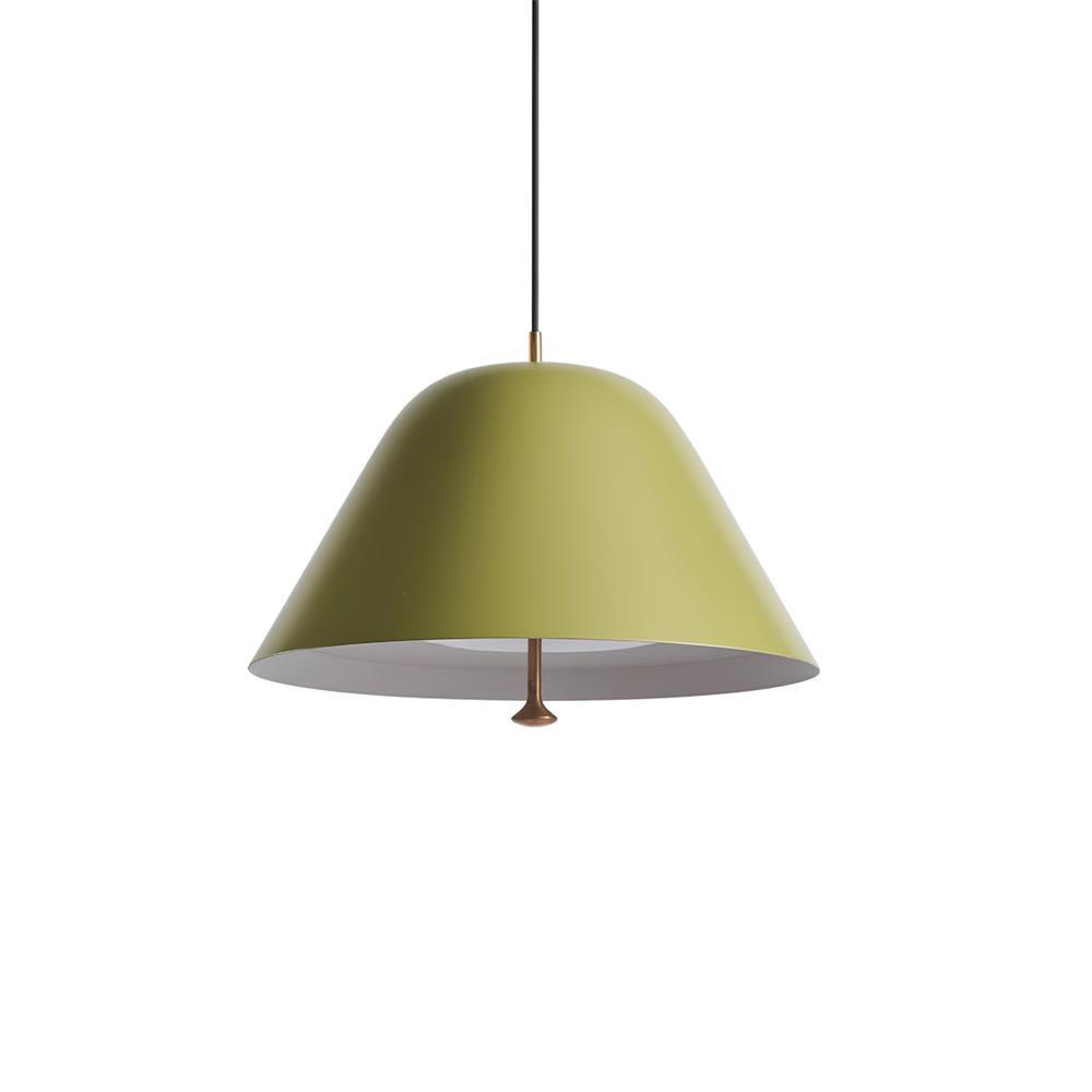 Solain Suspension moderne avec abat-jour vert et blanc minimaliste