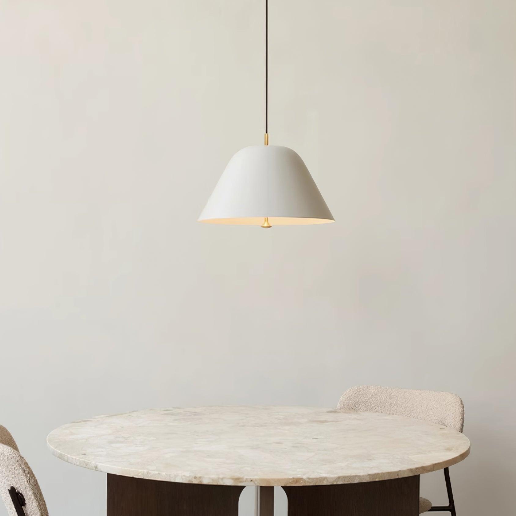 Solain Suspension moderne avec abat-jour vert et blanc minimaliste