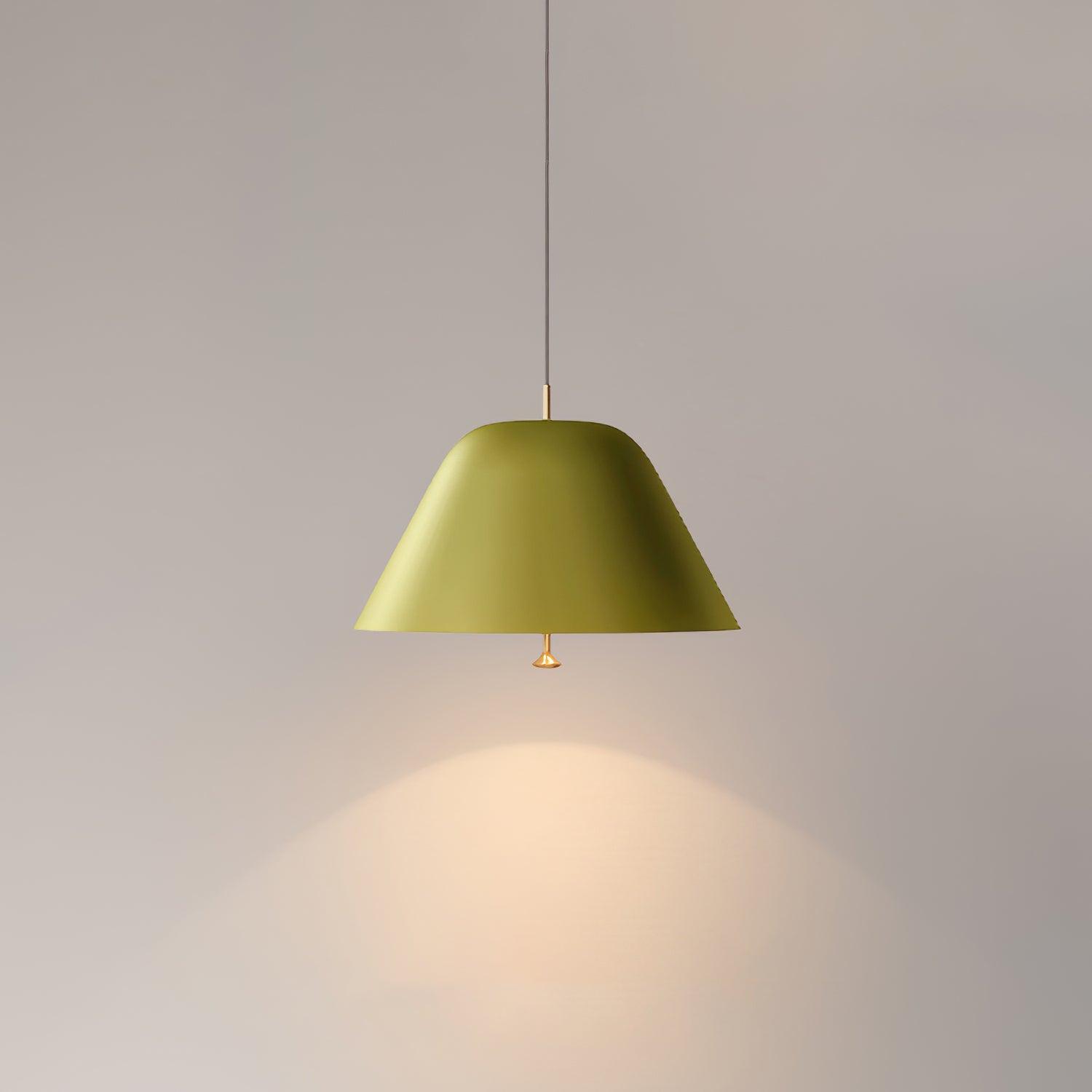 Solain Suspension moderne avec abat-jour vert et blanc minimaliste