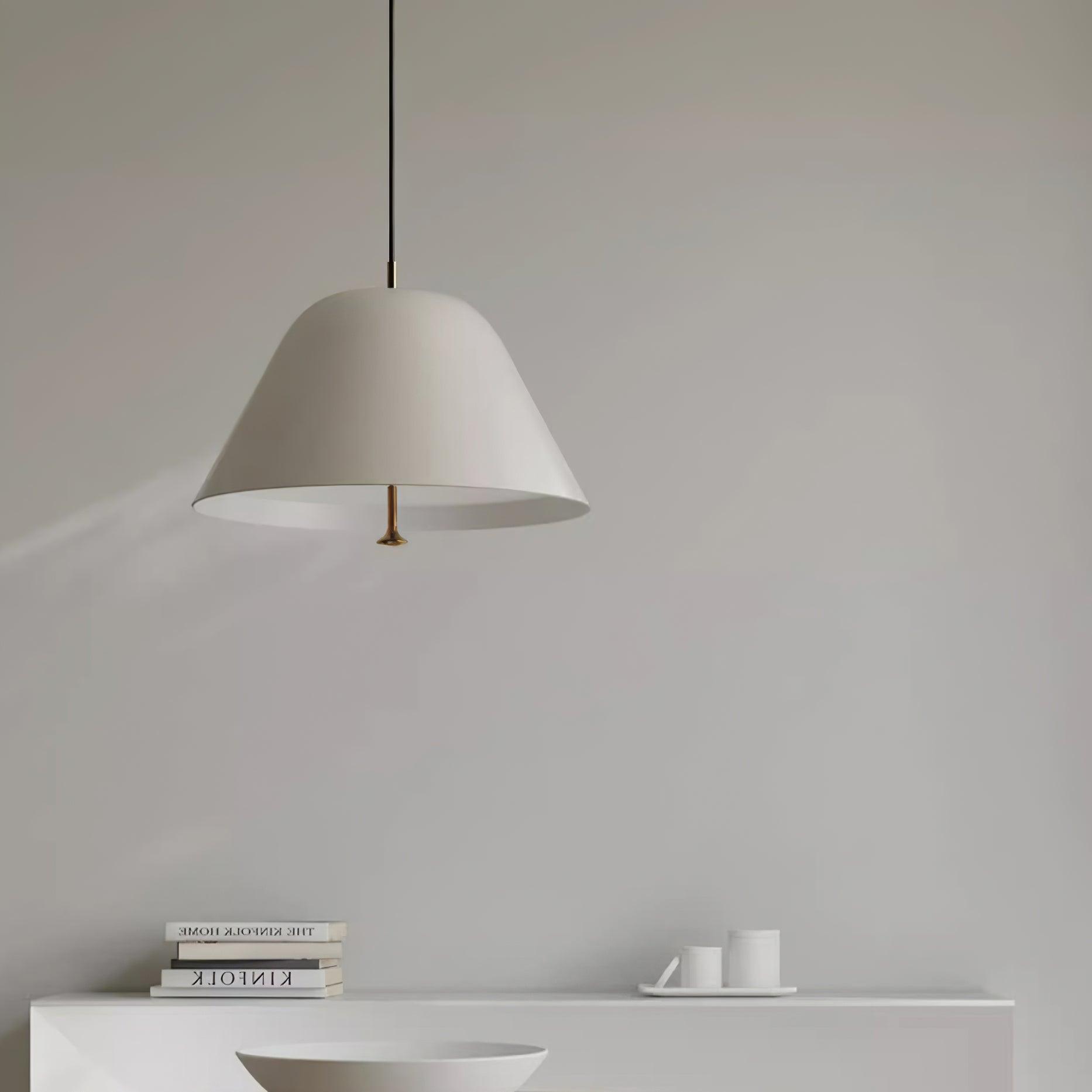 Solain Suspension moderne avec abat-jour vert et blanc minimaliste