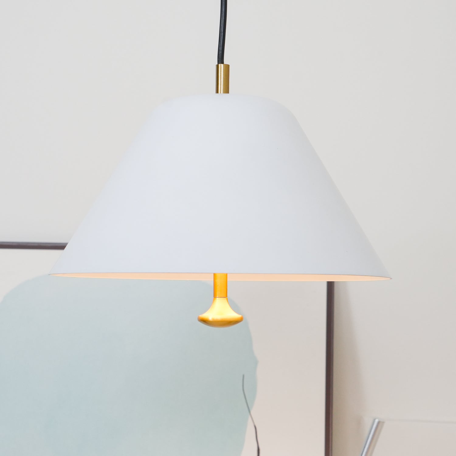 Solain Suspension moderne avec abat-jour vert et blanc minimaliste