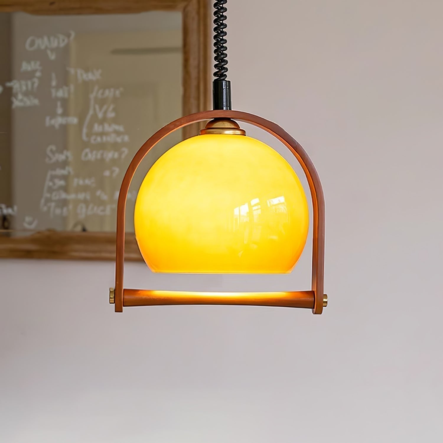 Cesilarae Premium Nordic Art Verre Bois Suspension