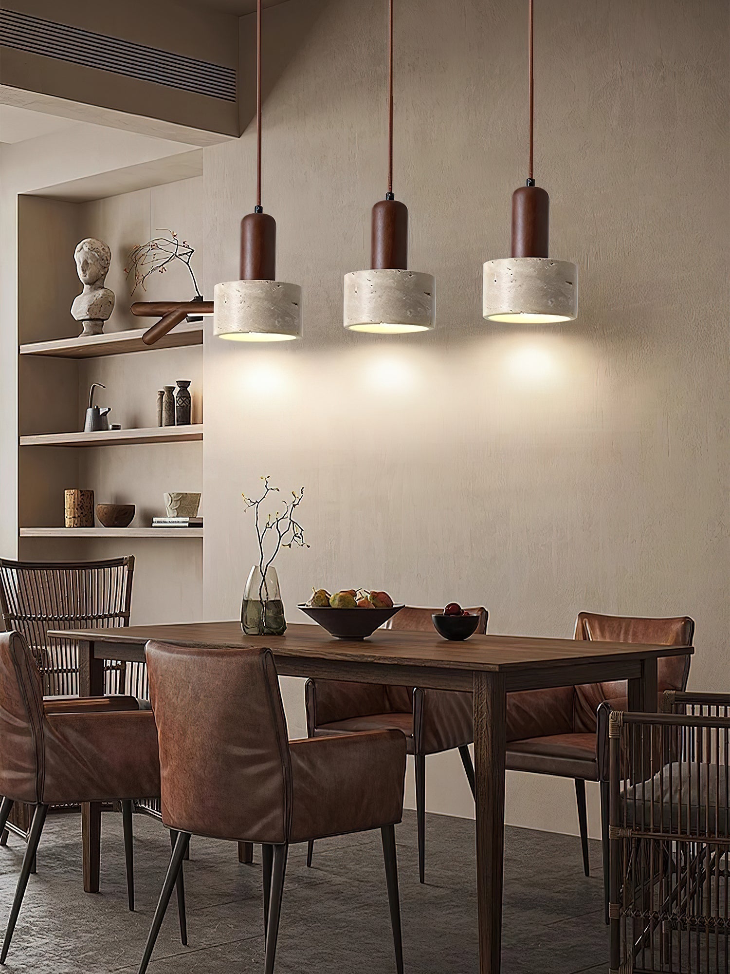 Ilshaa Suspension Minimaliste en Travertin