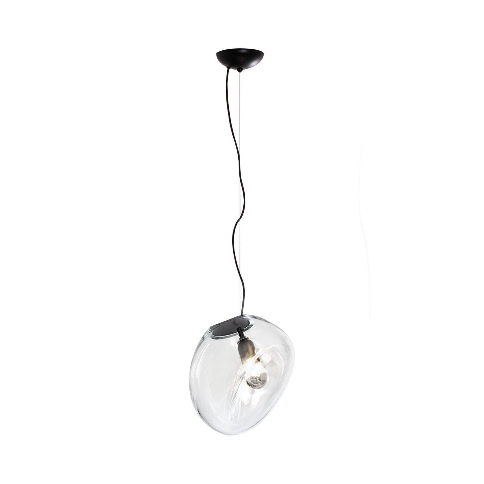 Suspension en Verre Noir Moderne Minimaliste Lymara