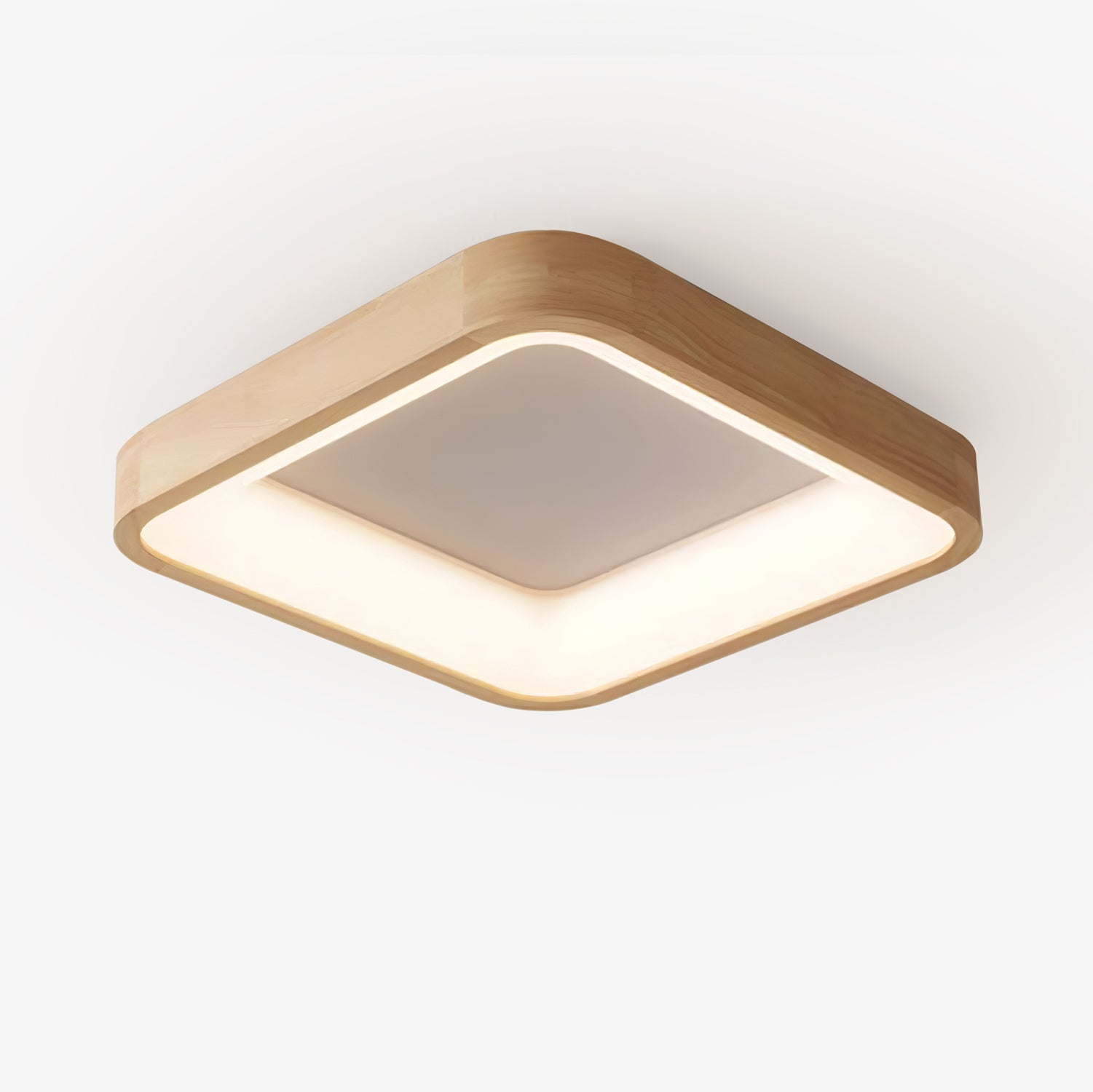 Uphae Plafonnier Minimaliste Carré en Bois