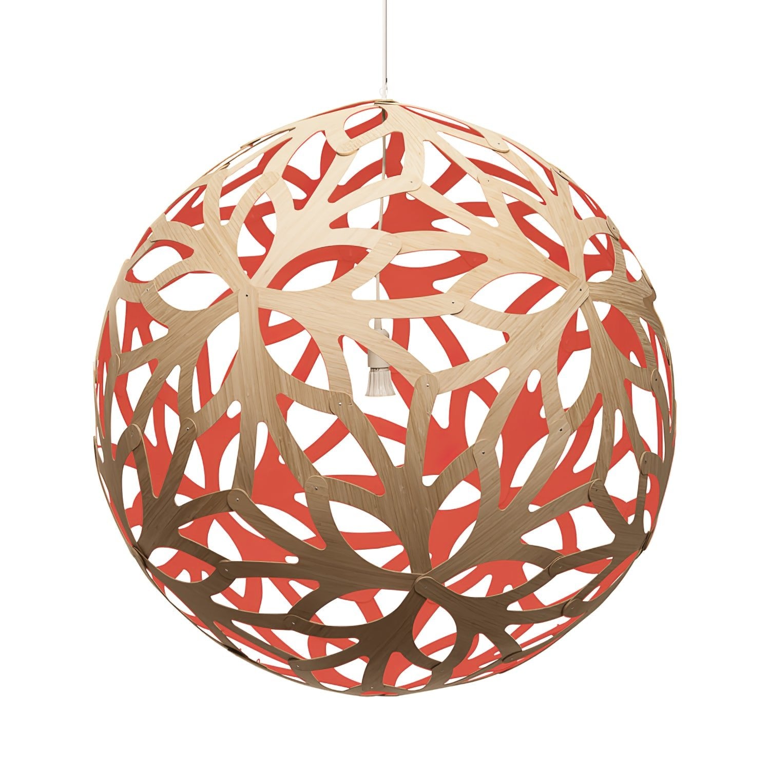 Lustra Suspension Géométrique en Bois Tressé