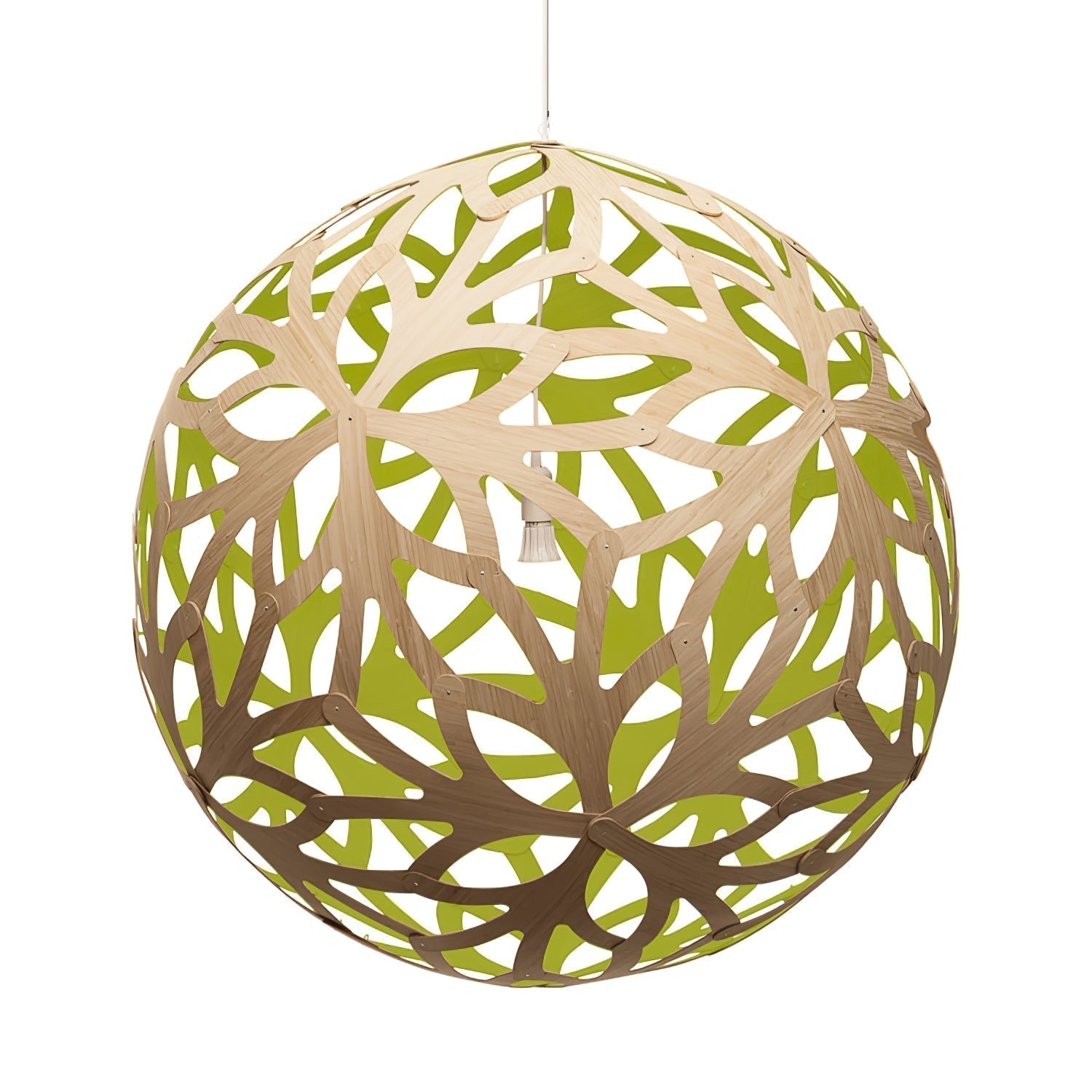 Lustra Suspension Géométrique en Bois Tressé