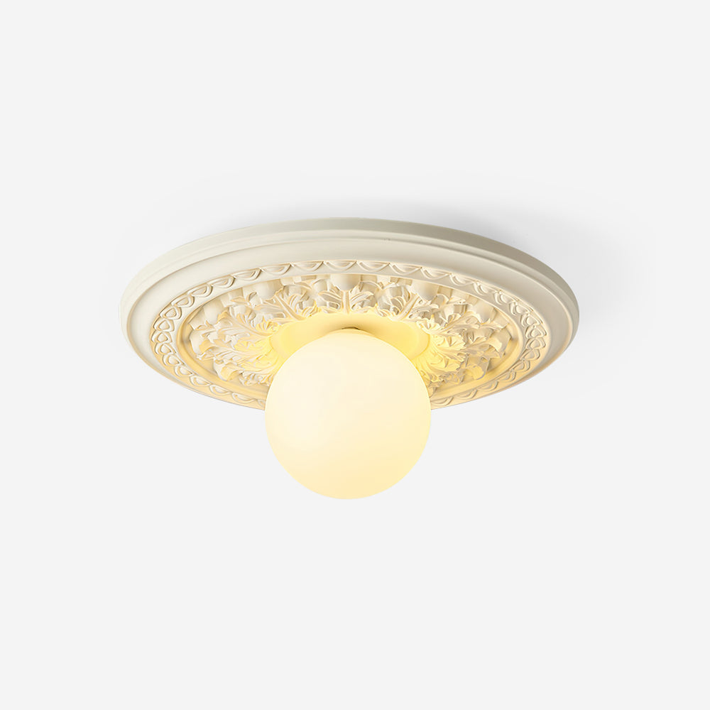 Ivorelle Plafonnier Sculpté Vintage