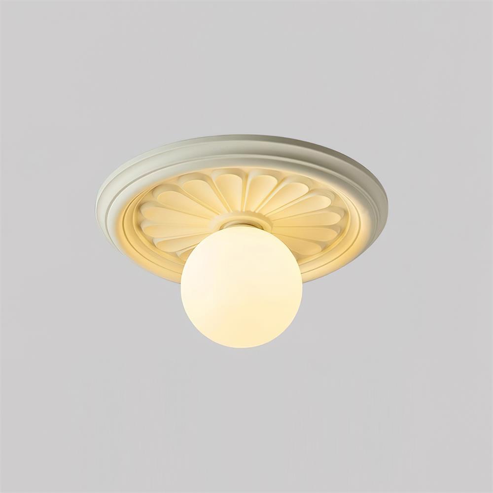 Ivorelle Plafonnier Sculpté Vintage