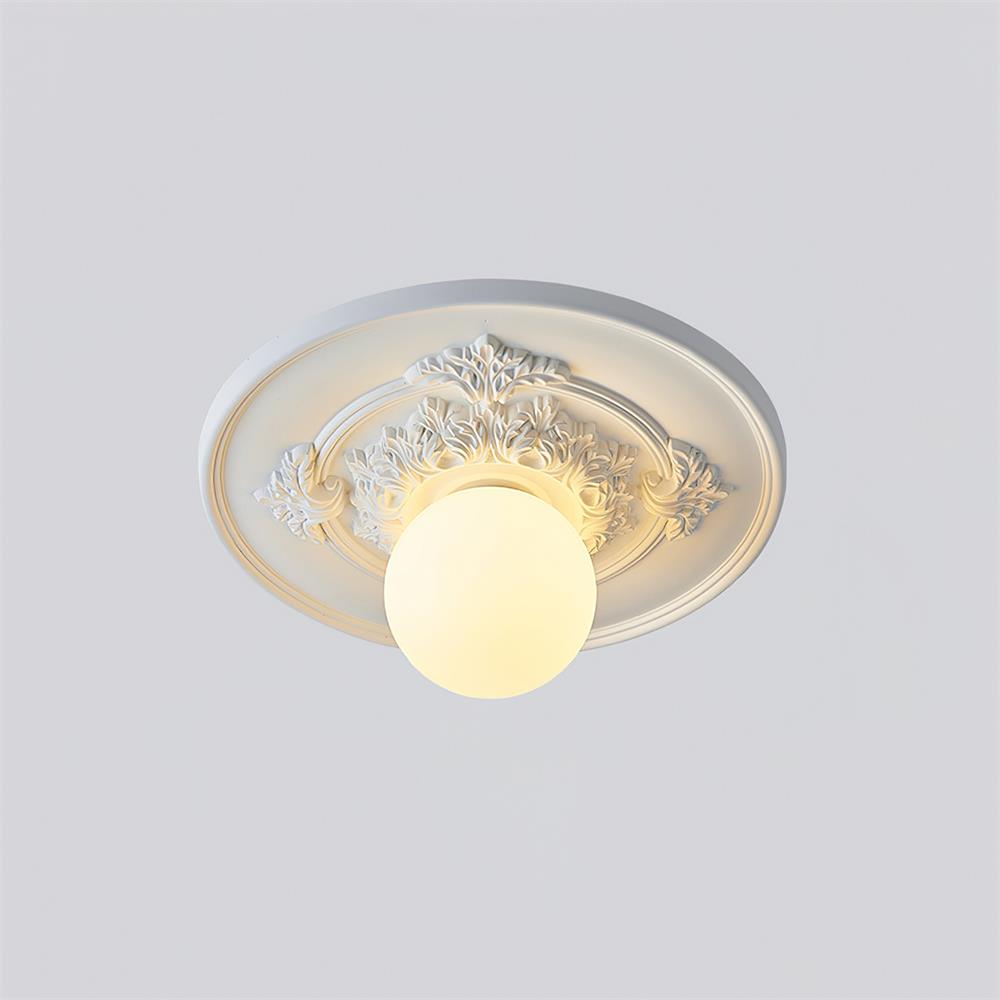 Ivorelle Plafonnier Sculpté Vintage