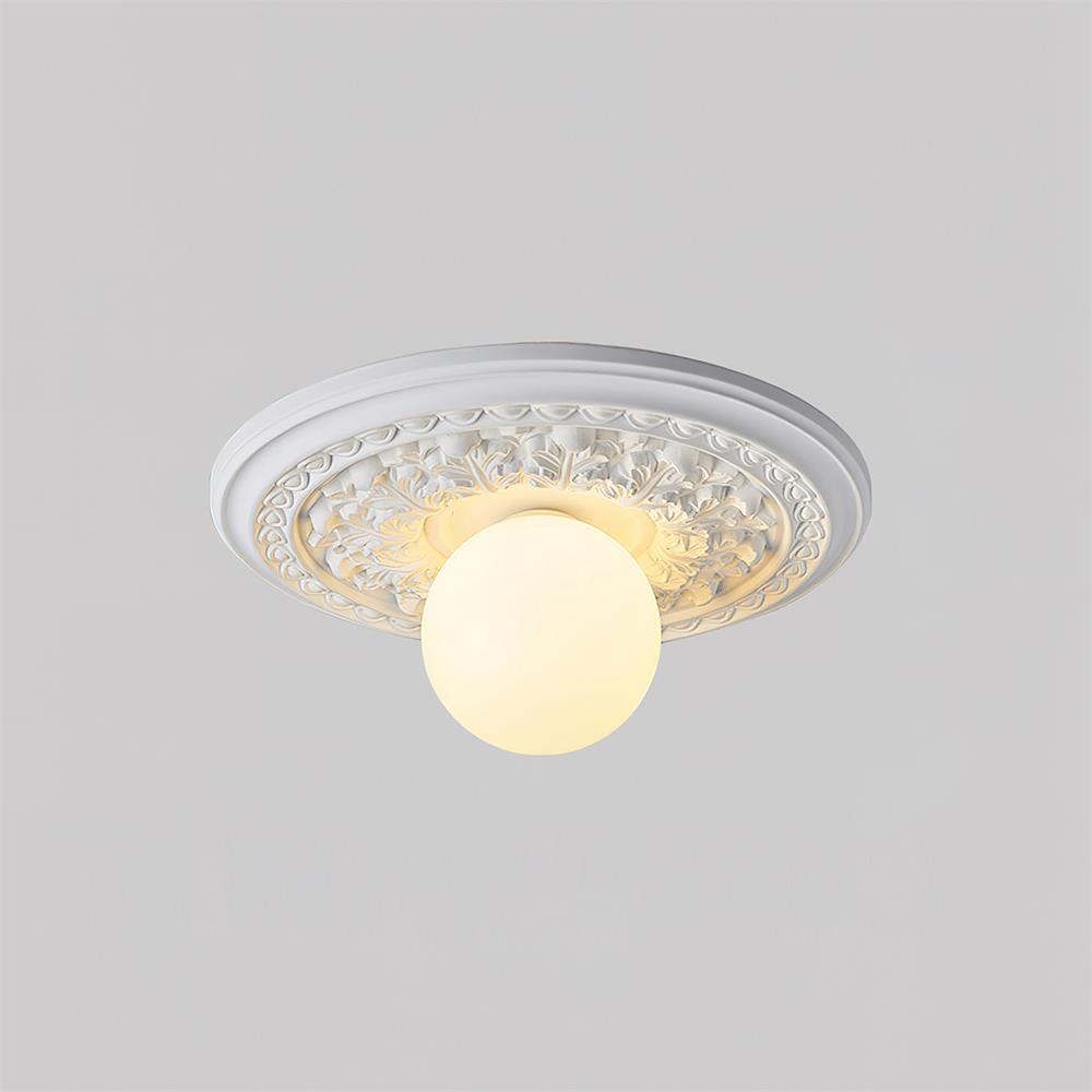 Ivorelle Plafonnier Sculpté Vintage