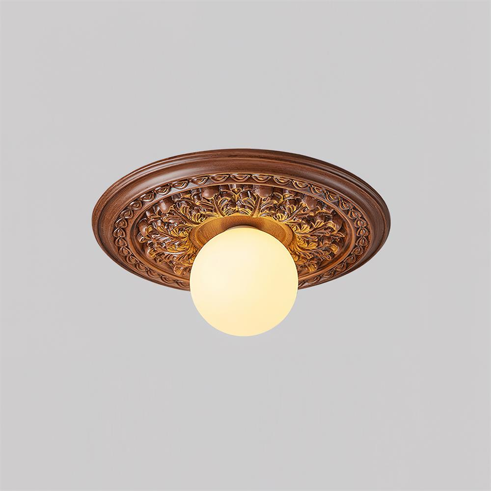 Ivorelle Plafonnier Sculpté Vintage