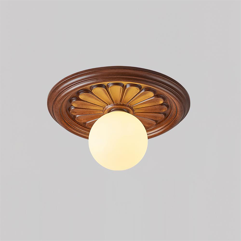 Ivorelle Plafonnier Sculpté Vintage