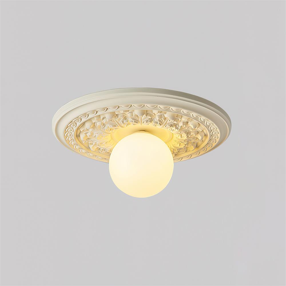 Ivorelle Plafonnier Sculpté Vintage