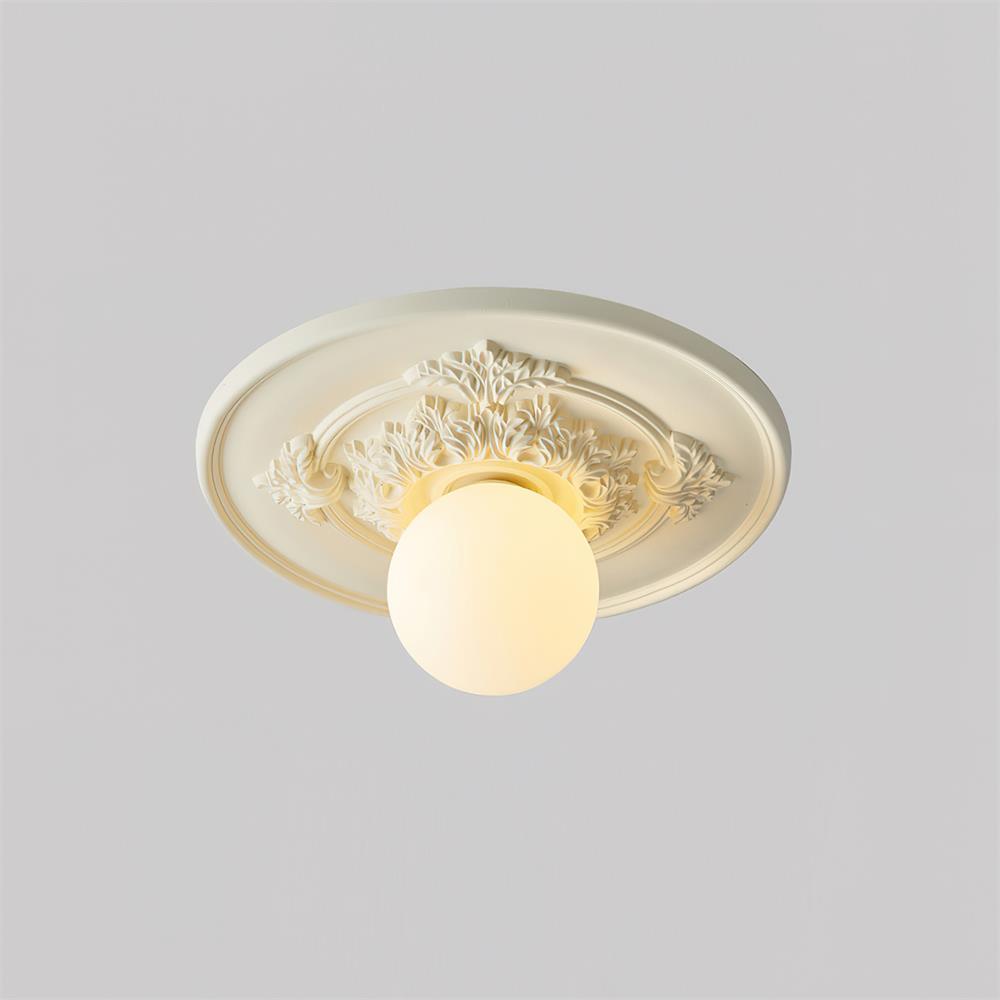 Ivorelle Plafonnier Sculpté Vintage