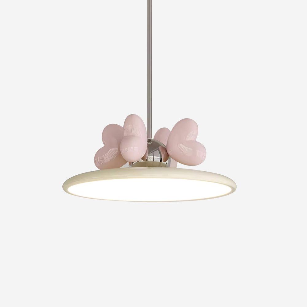 Lilia Lampe Suspendue Cœurs Roses Minimaliste