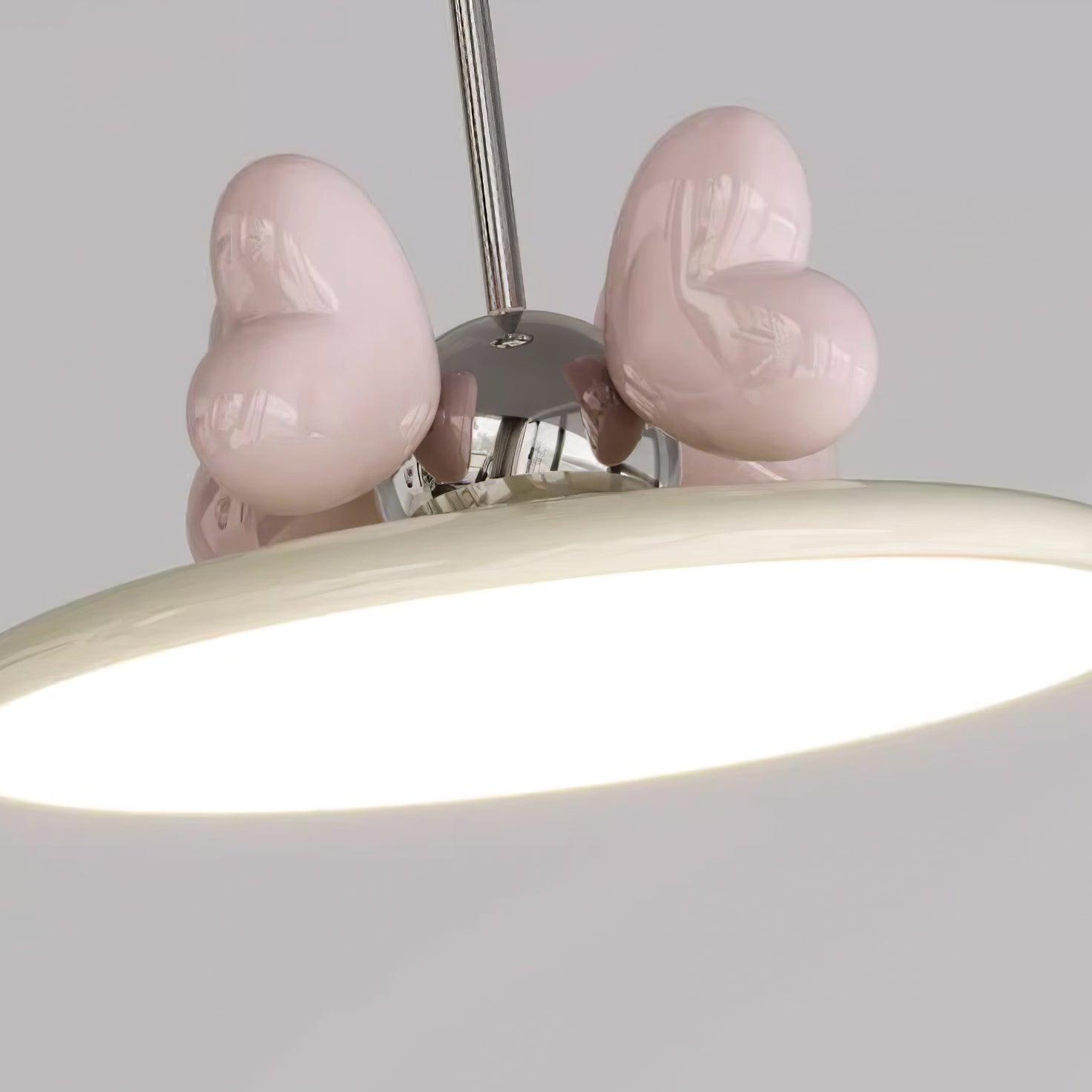 Lilia Lampe Suspendue Cœurs Roses Minimaliste