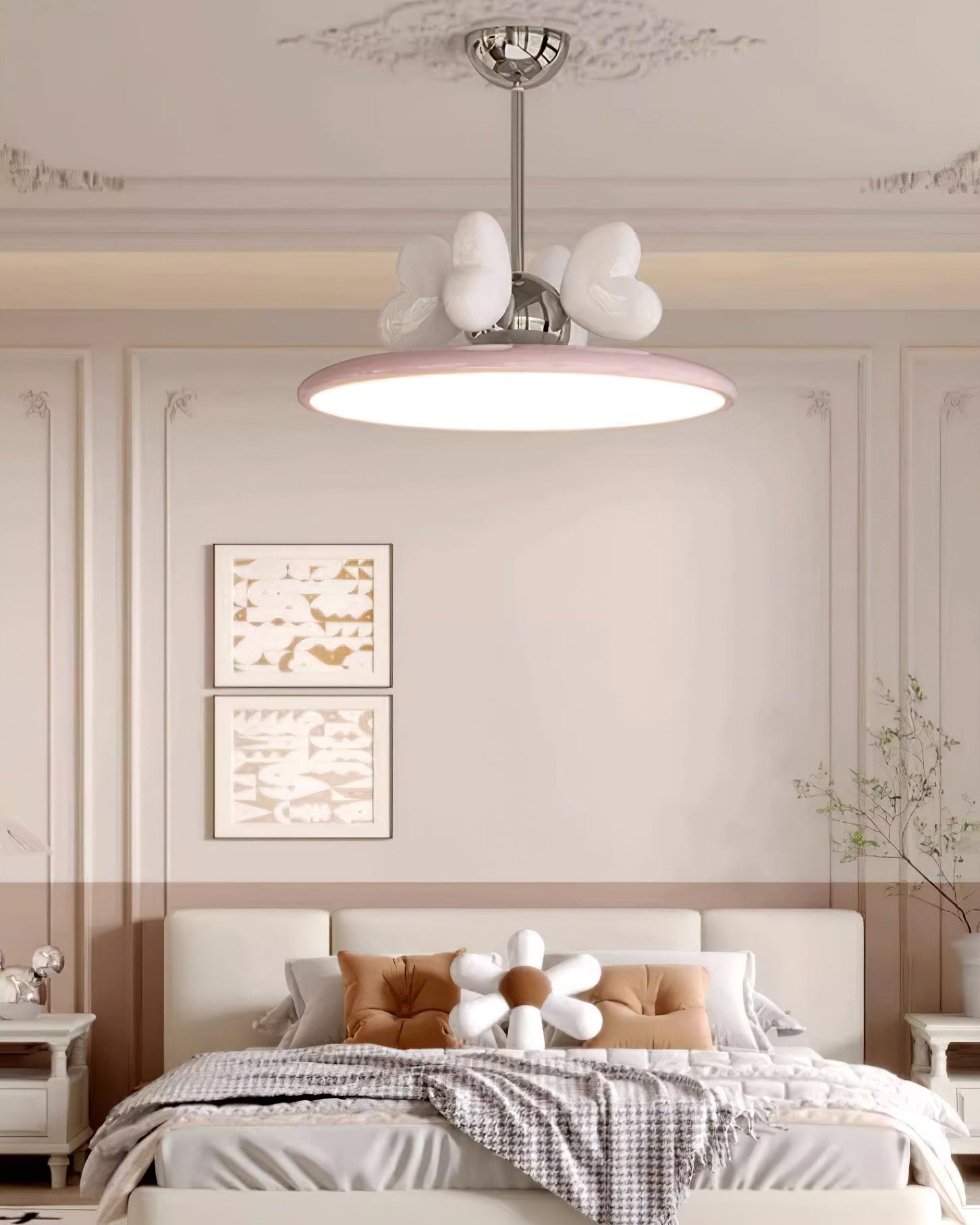 Lilia Lampe Suspendue Cœurs Roses Minimaliste