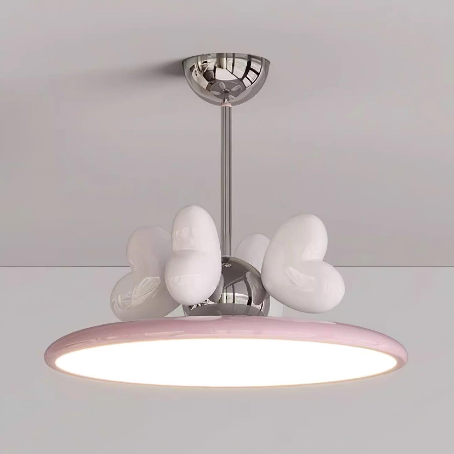 Lilia Lampe Suspendue Cœurs Roses Minimaliste