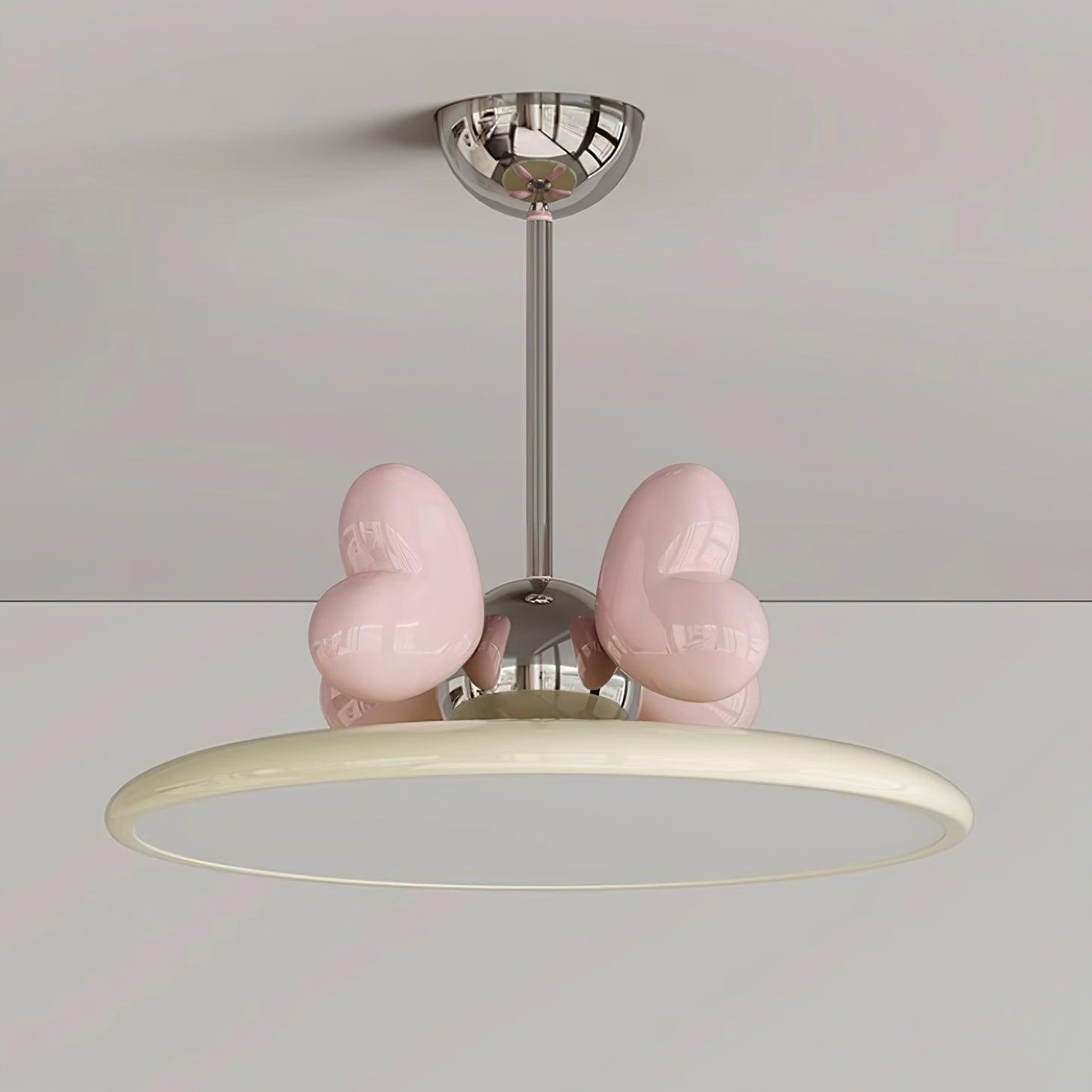Lilia Lampe Suspendue Cœurs Roses Minimaliste