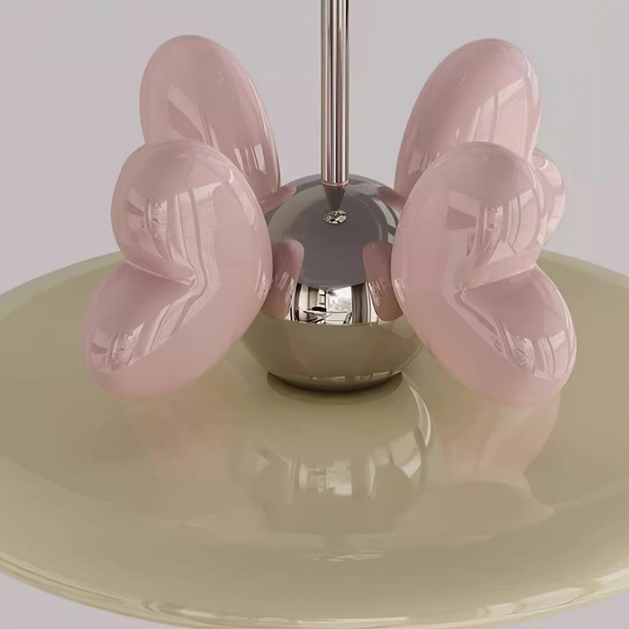 Lilia Lampe Suspendue Cœurs Roses Minimaliste