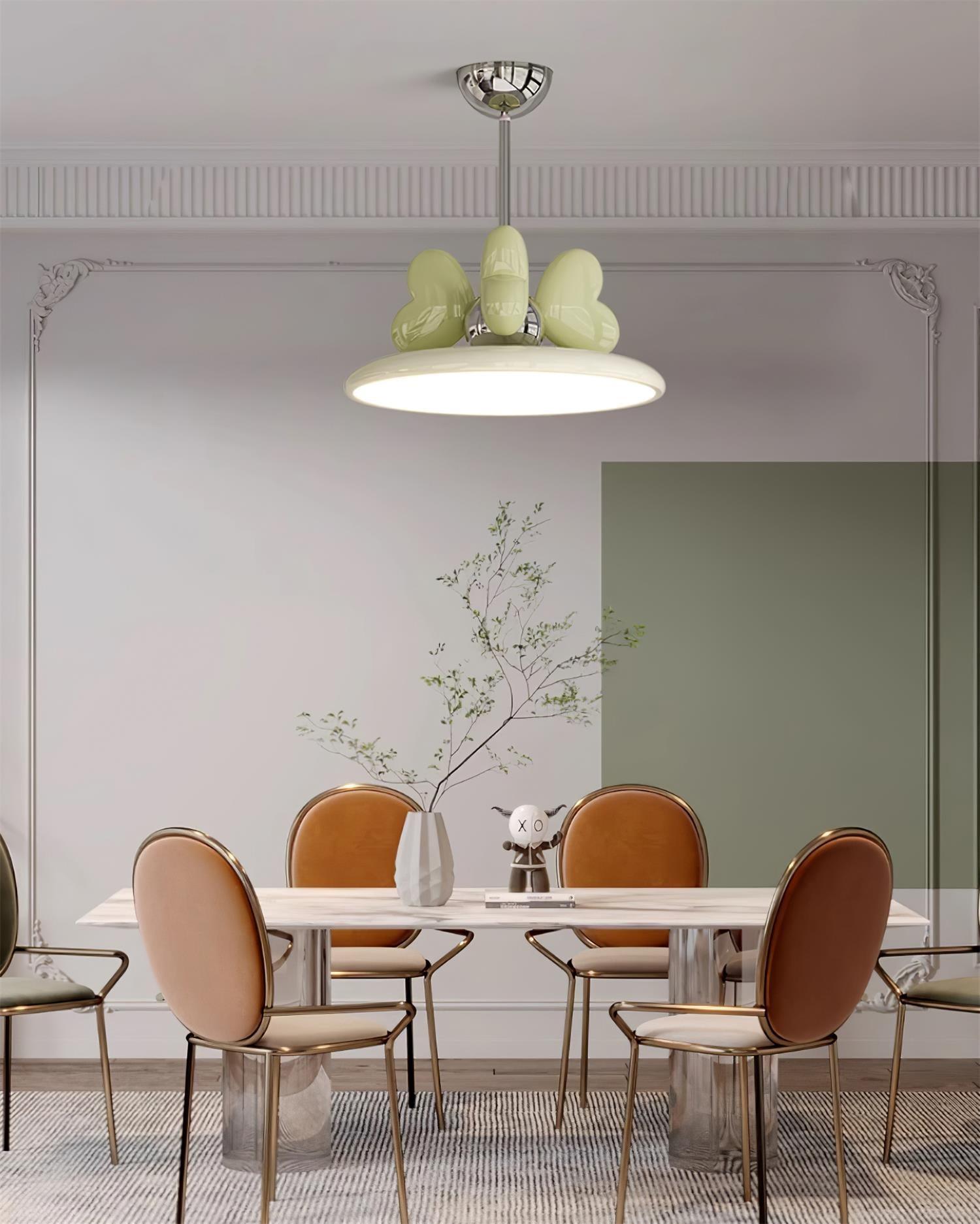 Lilia Lampe Suspendue Cœurs Roses Minimaliste