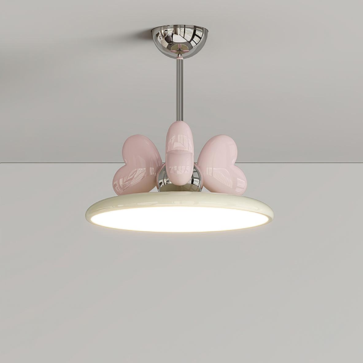 Lilia Lampe Suspendue Cœurs Roses Minimaliste
