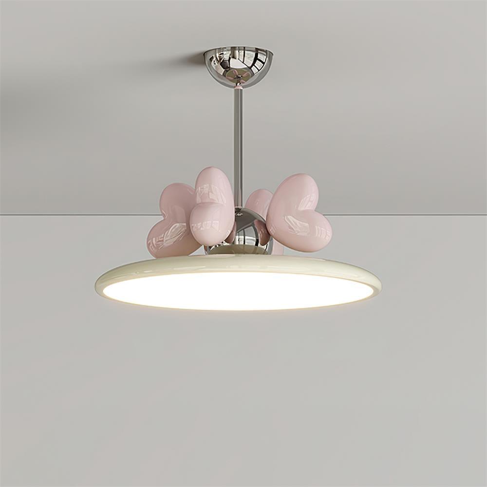 Lilia Lampe Suspendue Cœurs Roses Minimaliste