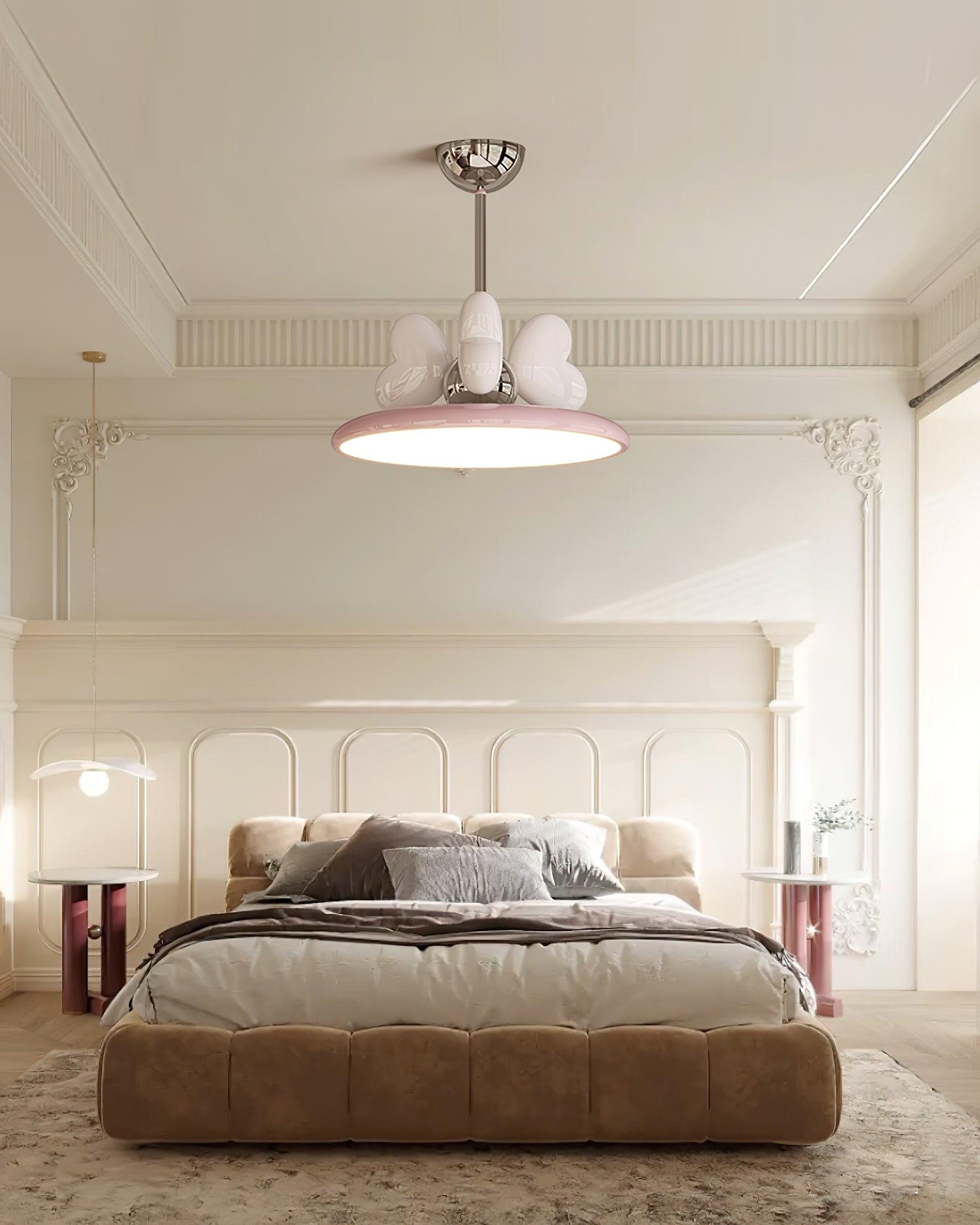 Lilia Lampe Suspendue Cœurs Roses Minimaliste