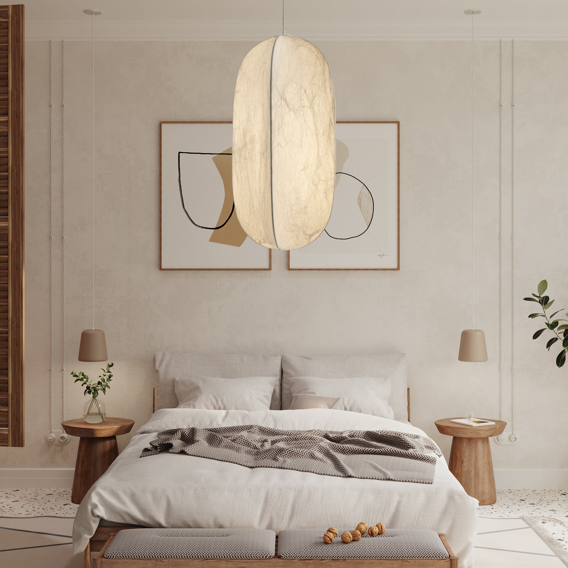 Cocoon Suspension en Soie Minimaliste