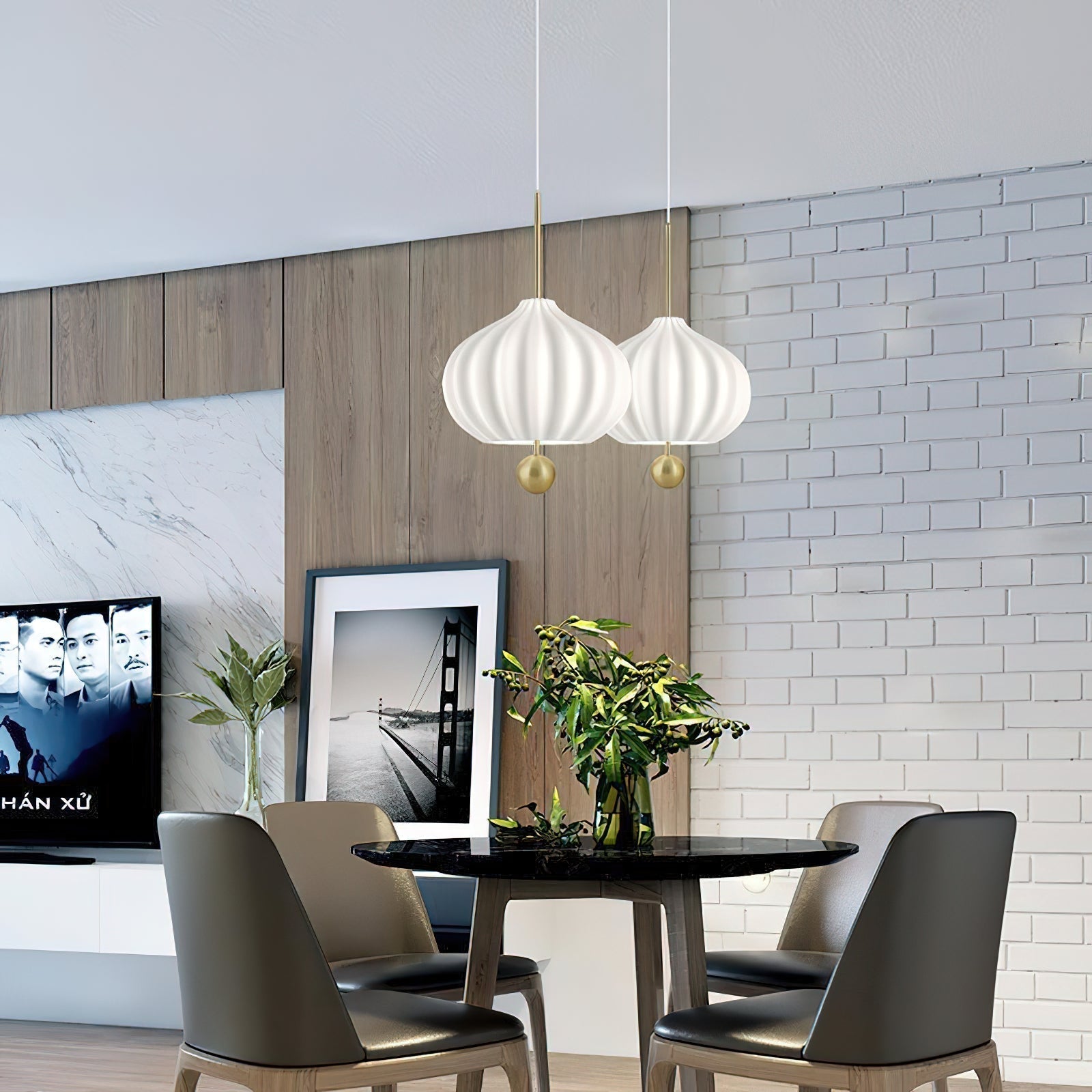 Zamarir Lampe à Suspension Moderne Minimaliste en Métal et Verre