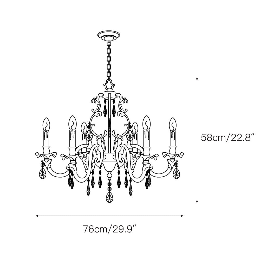 Olrinila Lustre en Cristal de Luxe Postmoderne en Laiton