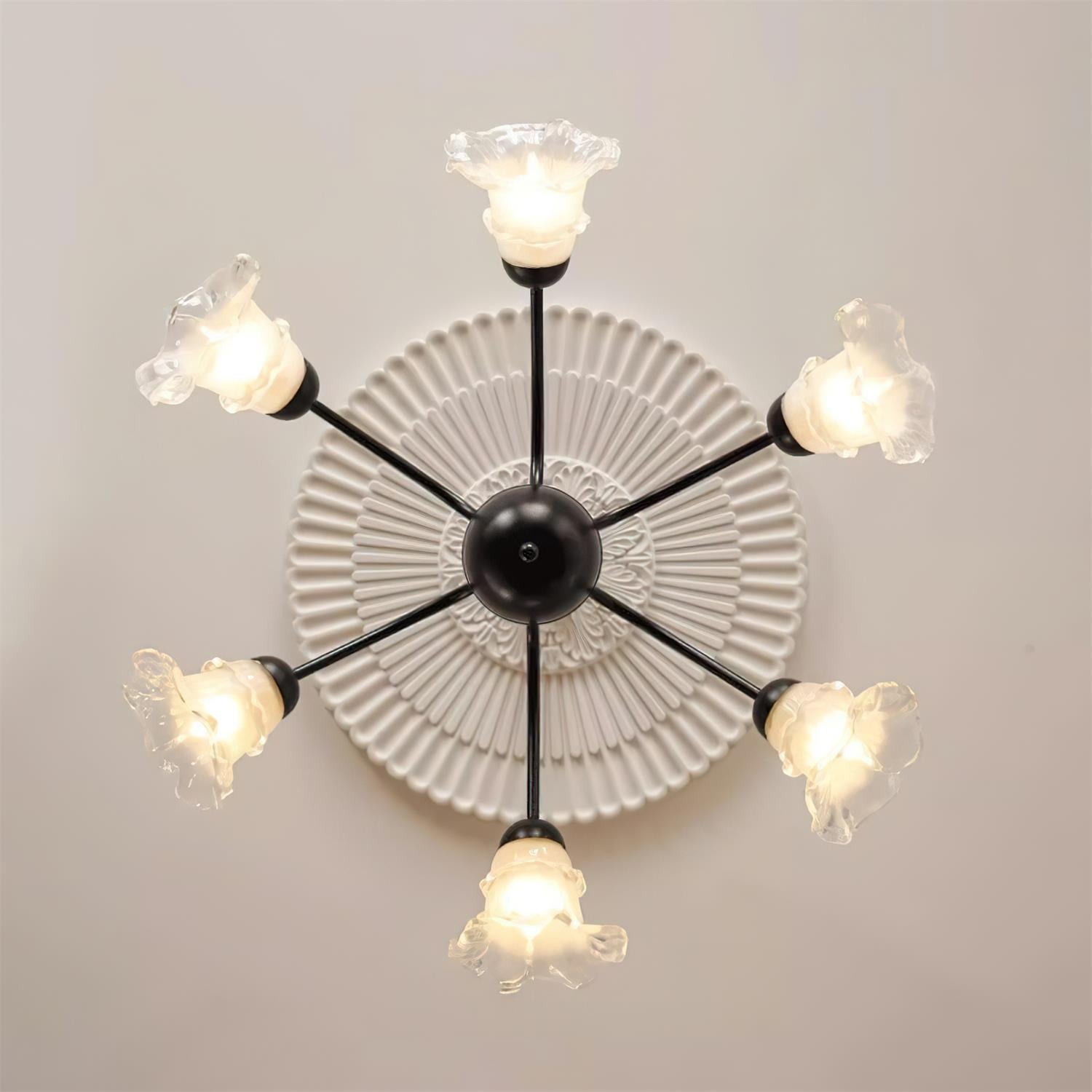 Lilura Lustre Pétale en Verre Fleur