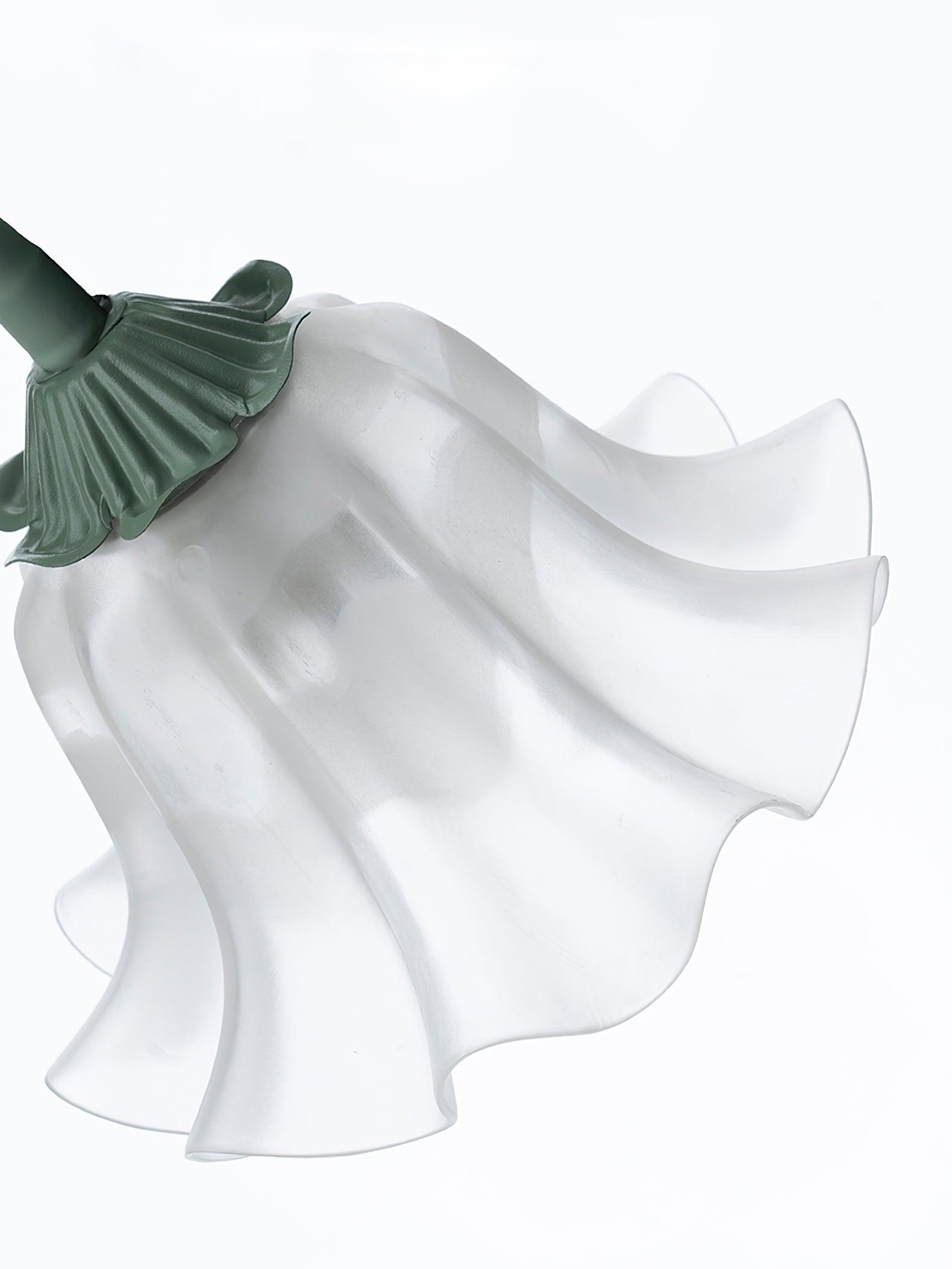 Lustra Lustre Fleur avec Pétales et Feuilles