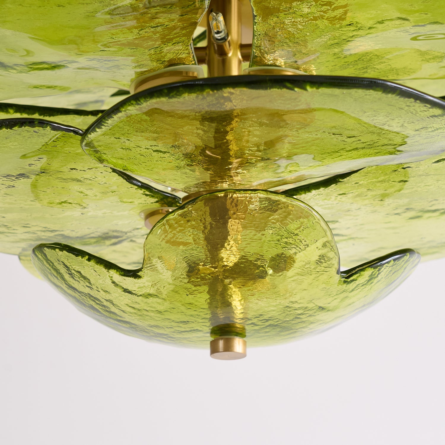 Evvinora Lustre en Métal et Verre à Couches de Feuilles Créativité Individuelle