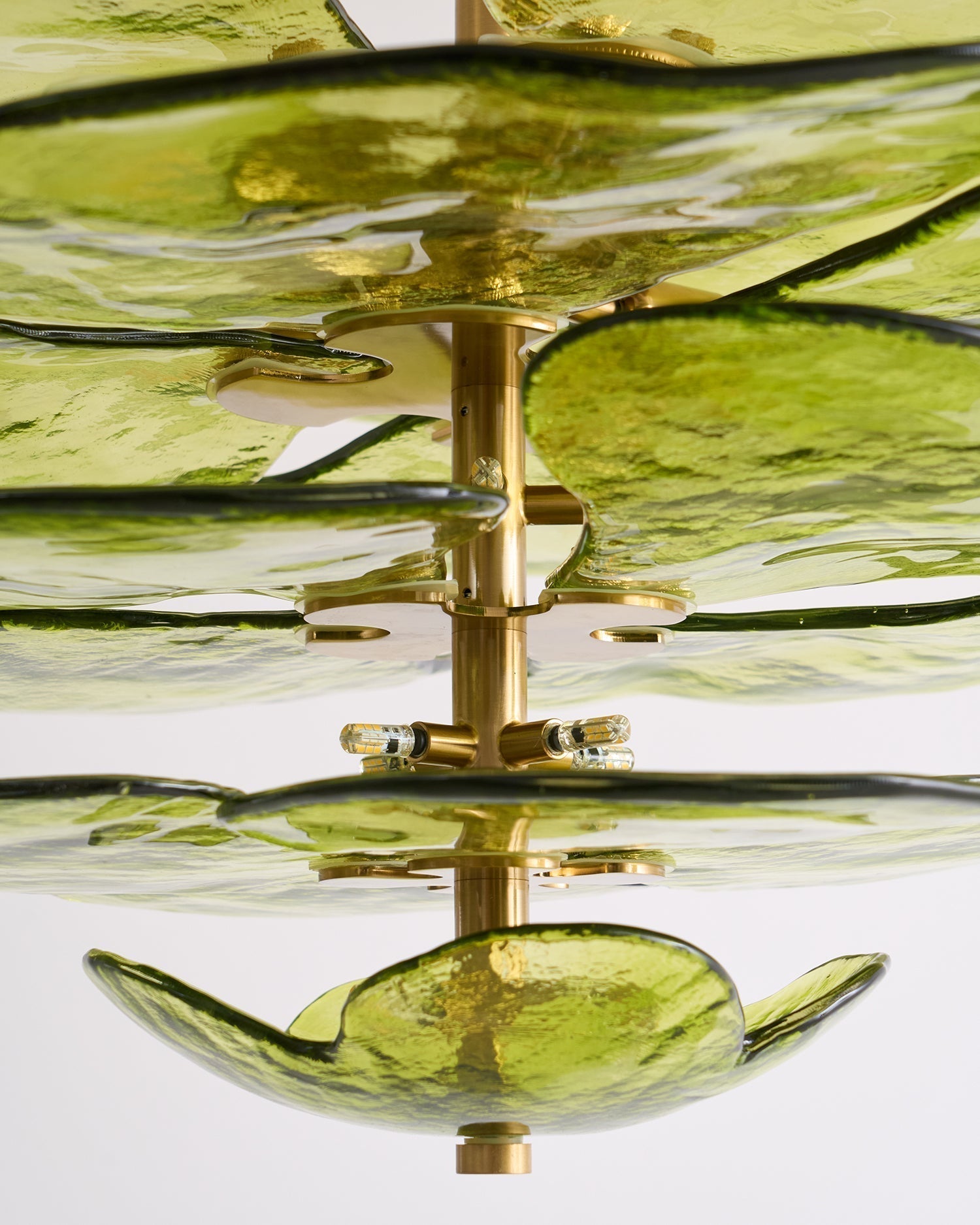 Evvinora Lustre en Métal et Verre à Couches de Feuilles Créativité Individuelle
